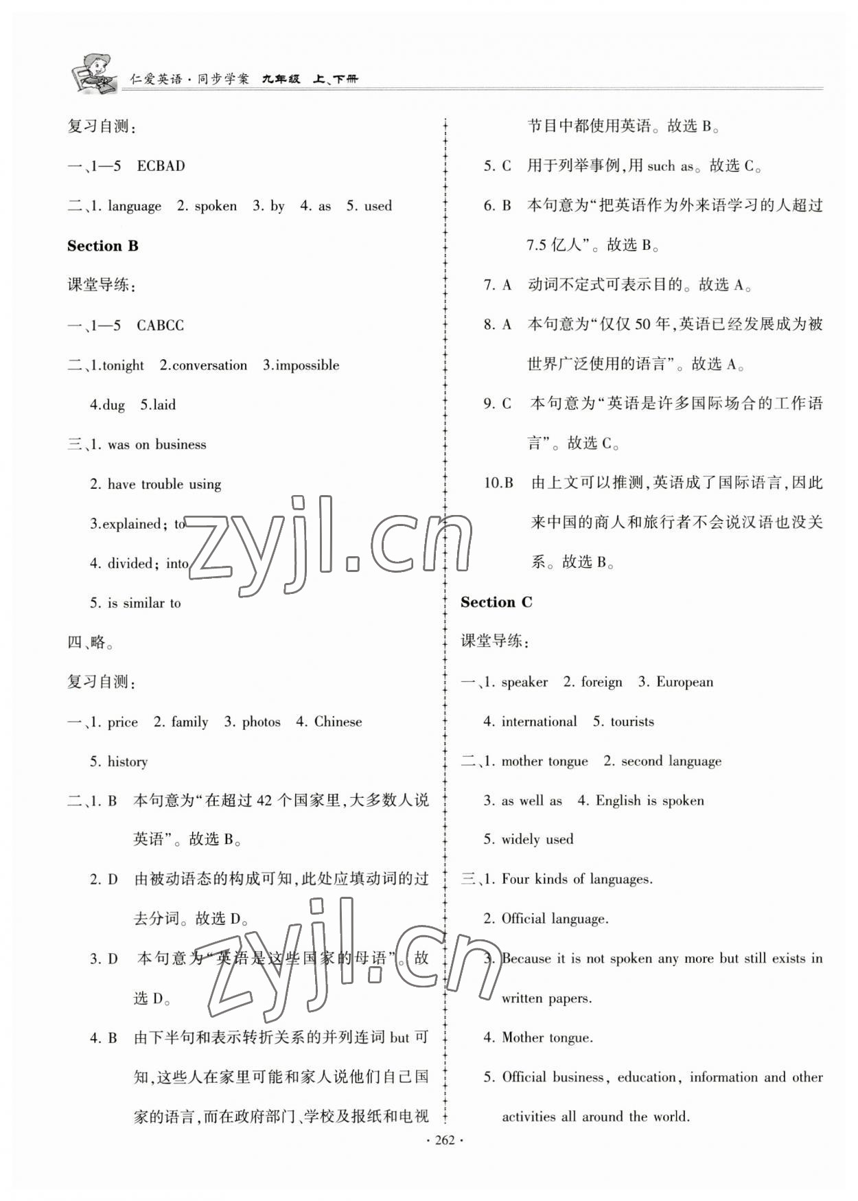 2023年仁爱英语同步学案九年级全一册仁爱版 第19页