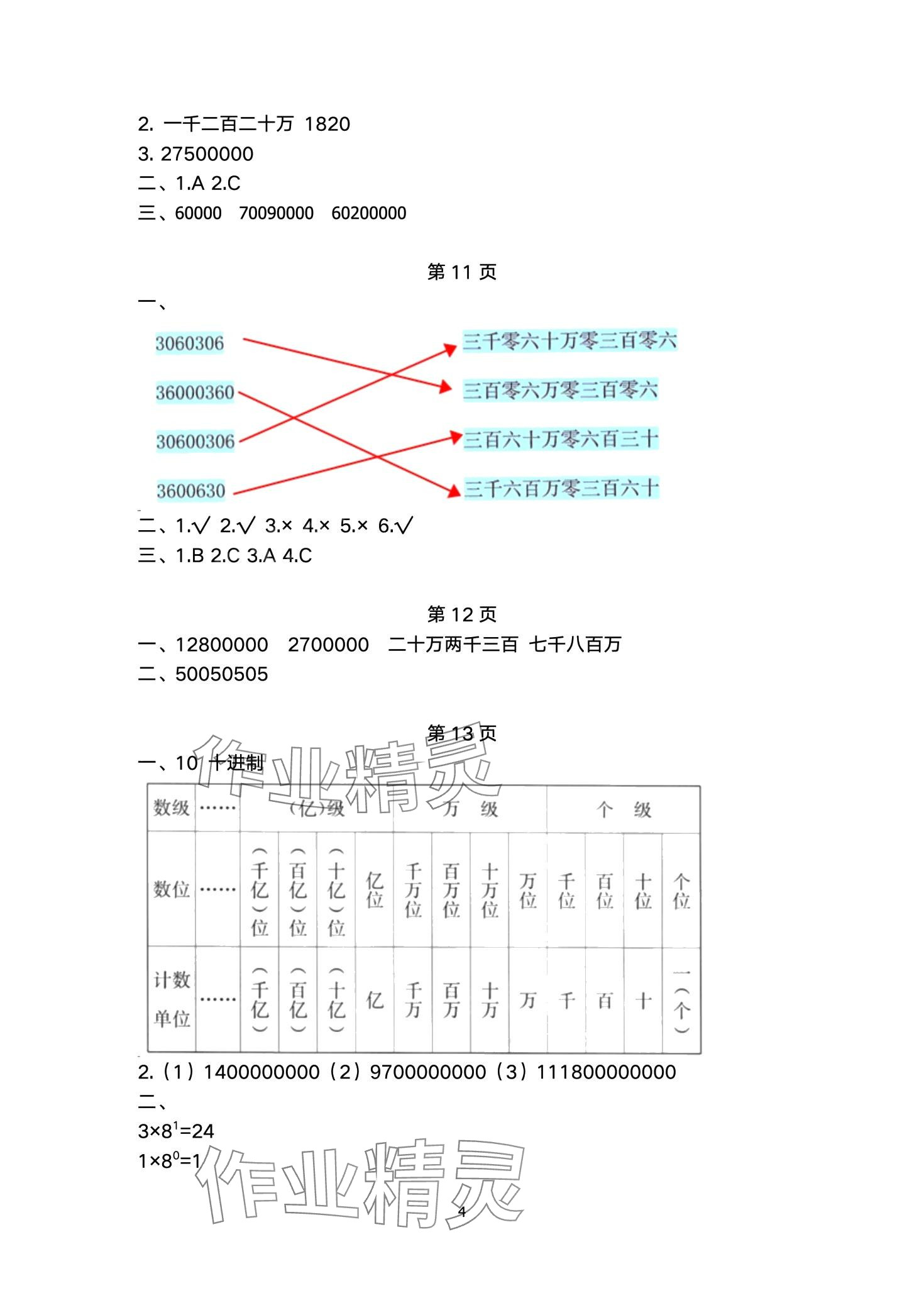 2024年学生基础性作业四年级数学下册苏教版 第4页