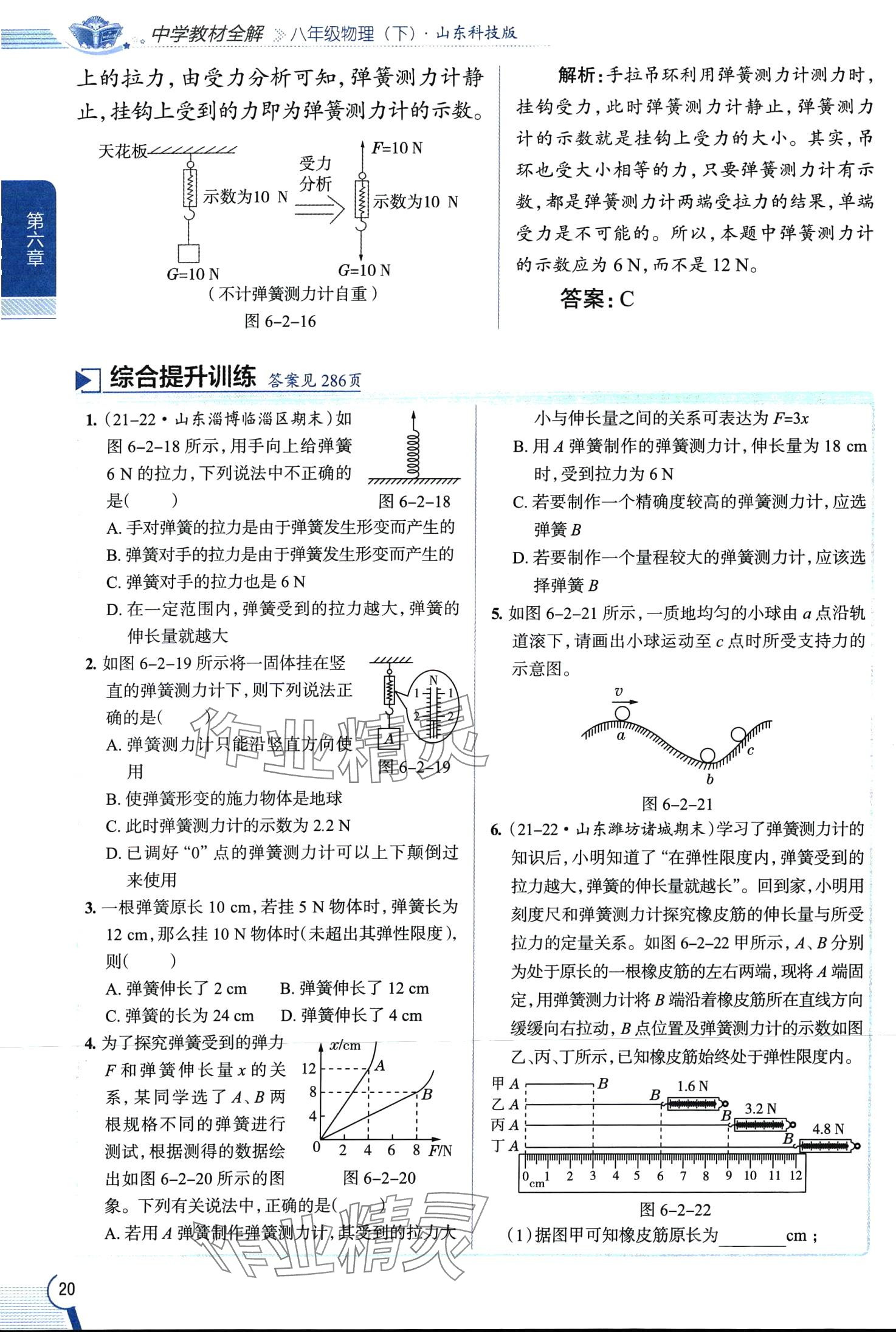 2024年教材全解八年級物理下冊魯科版五四制 第20頁