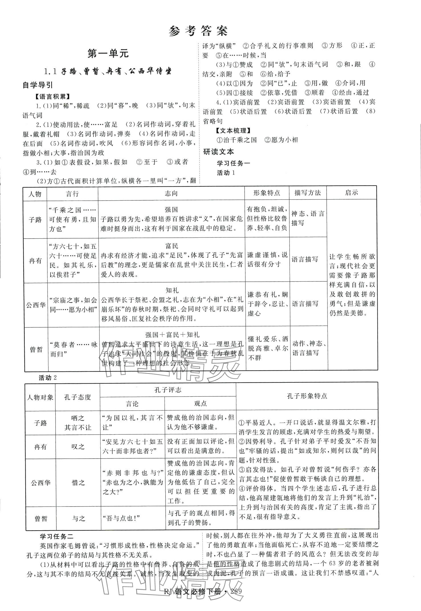 2024年同步導(dǎo)練高中語文必修下冊(cè)人教版 第1頁