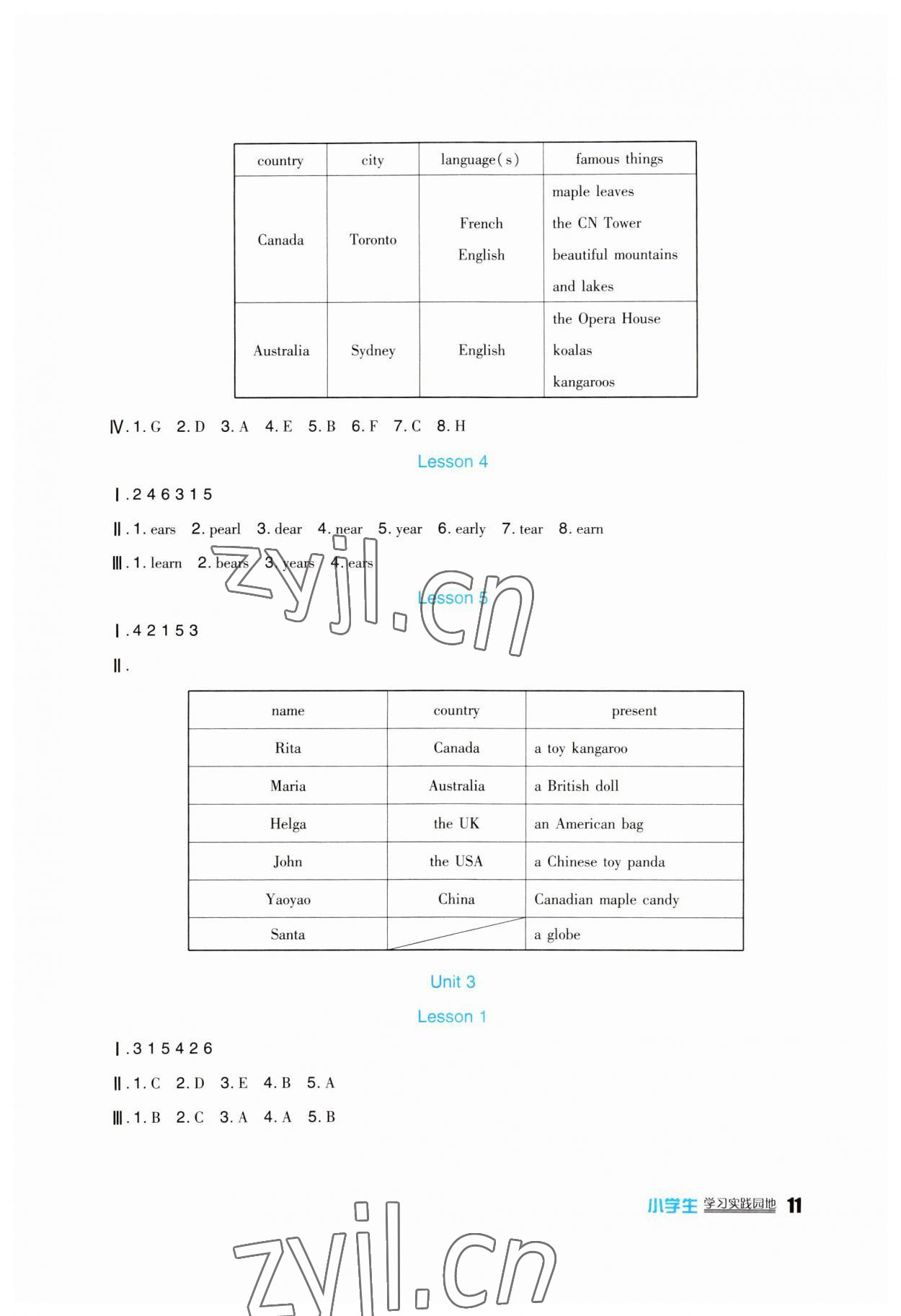 2023年學(xué)習(xí)實(shí)踐園地六年級英語上冊人教新起點(diǎn) 第3頁