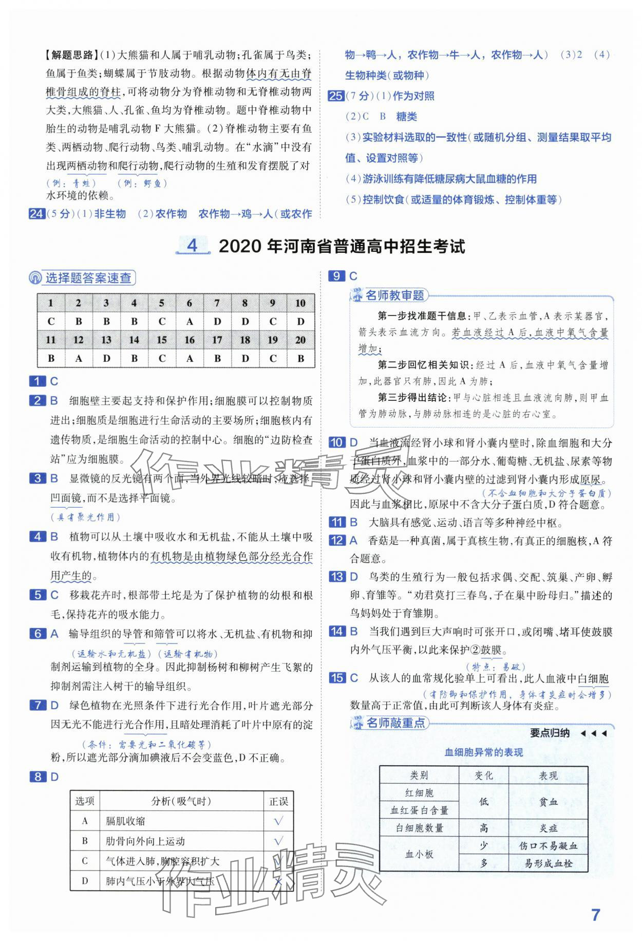 2024年金考卷45套匯編生物河南專版 第7頁(yè)