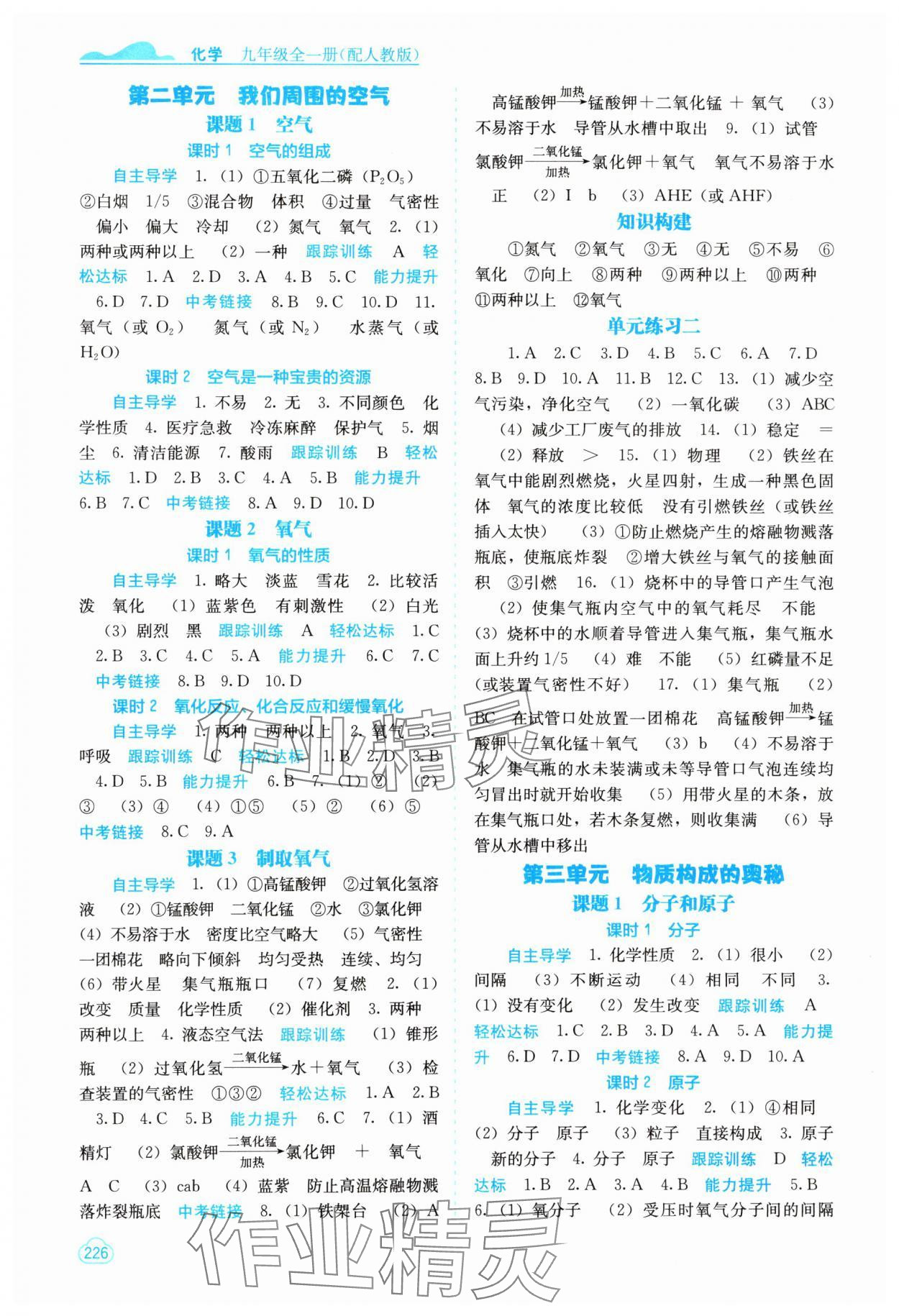 2023年自主學習能力測評九年級化學全一冊人教版 第2頁