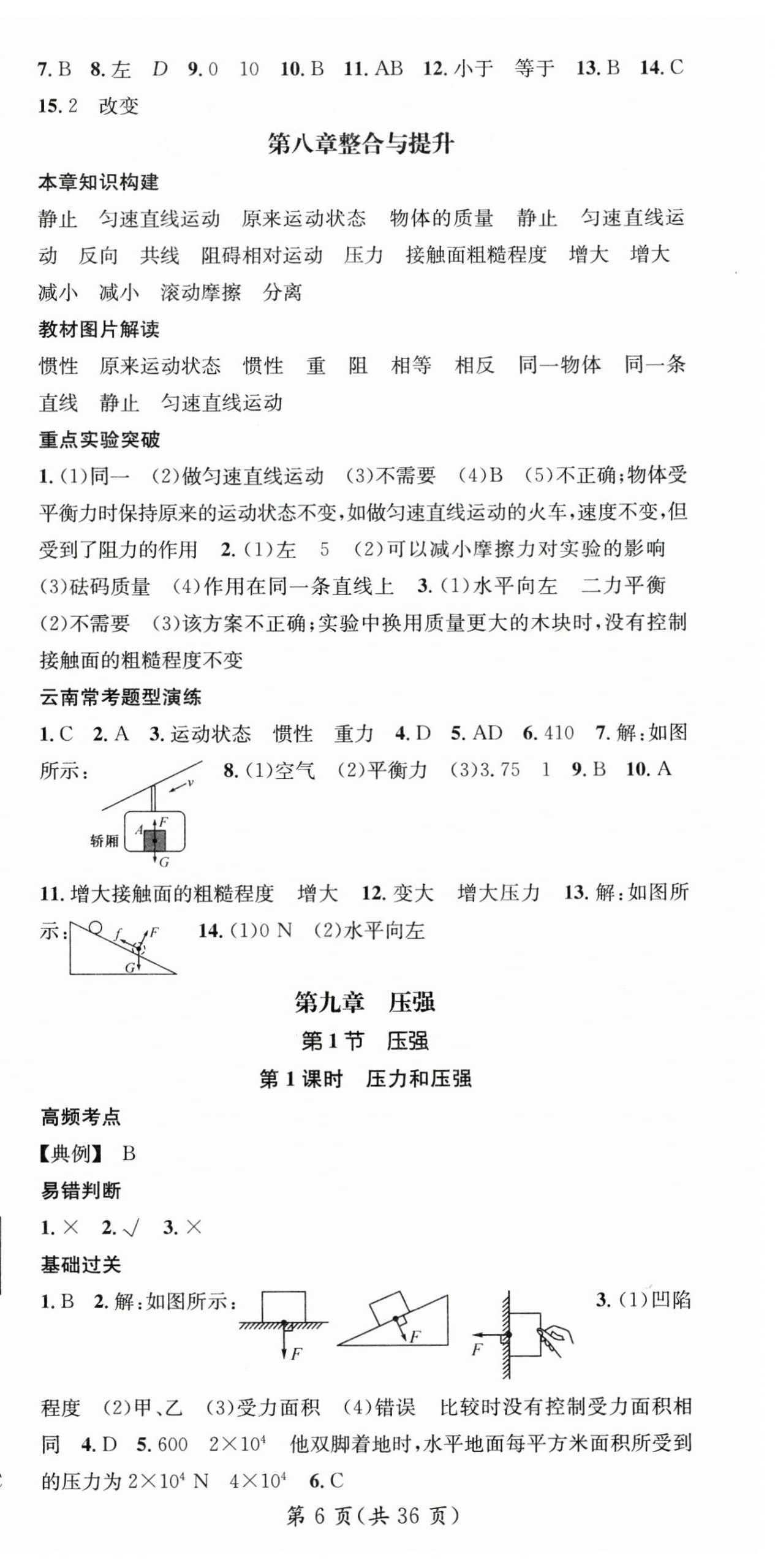 2024年名师测控八年级物理下册人教版云南专版 第6页