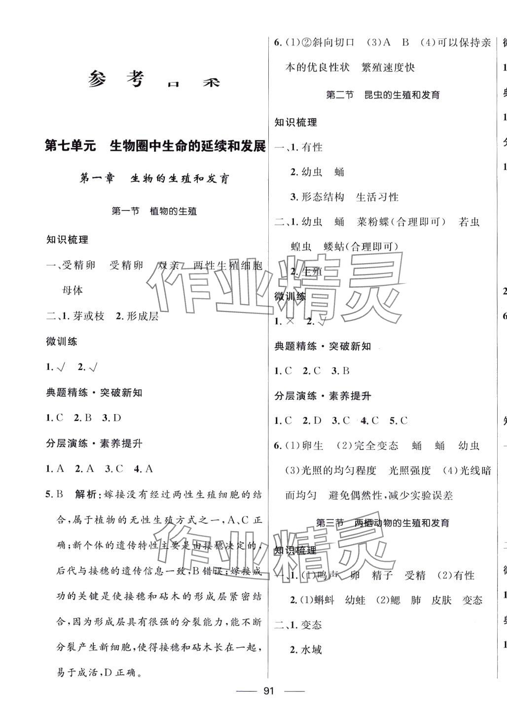 2024年奪冠百分百新導(dǎo)學(xué)課時(shí)練八年級(jí)生物下冊人教版 第1頁