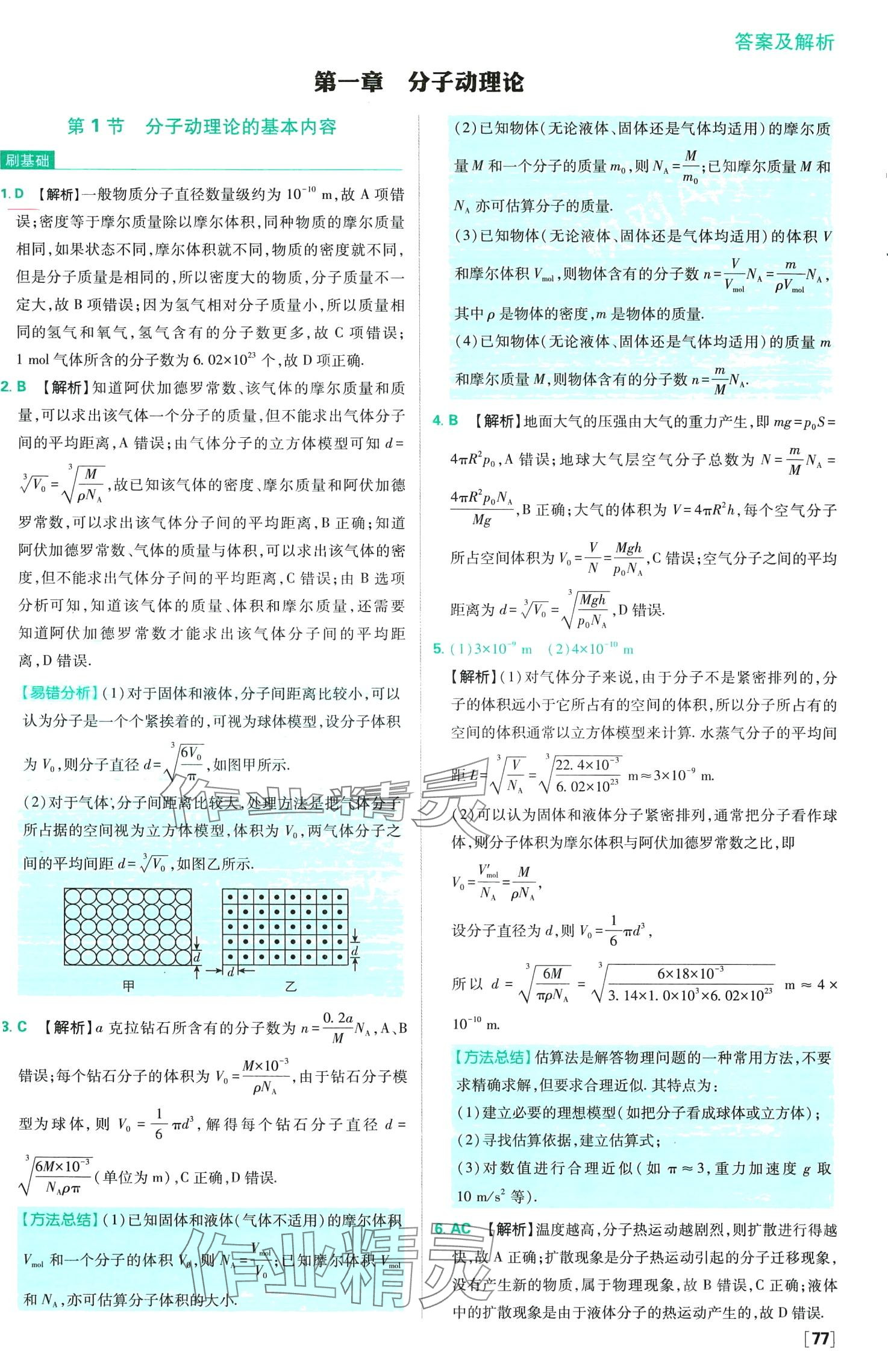 2024年高中必刷题高中物理选择性必修第三册人教版 第1页