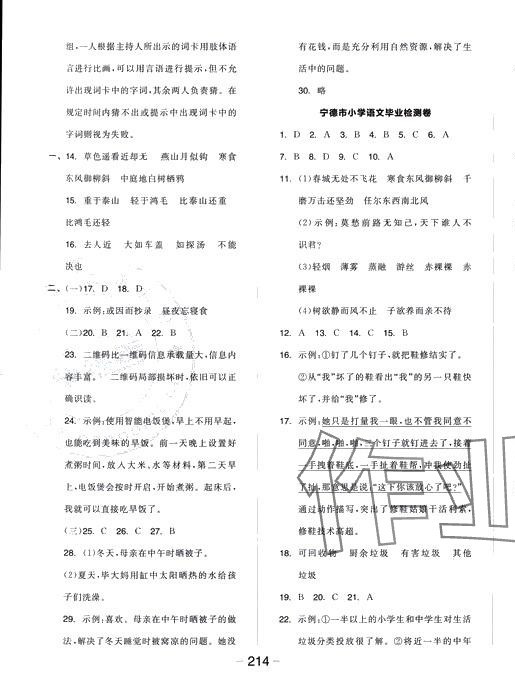 2024年全品學(xué)練考六年級(jí)語文下冊(cè)人教版福建專版 第4頁