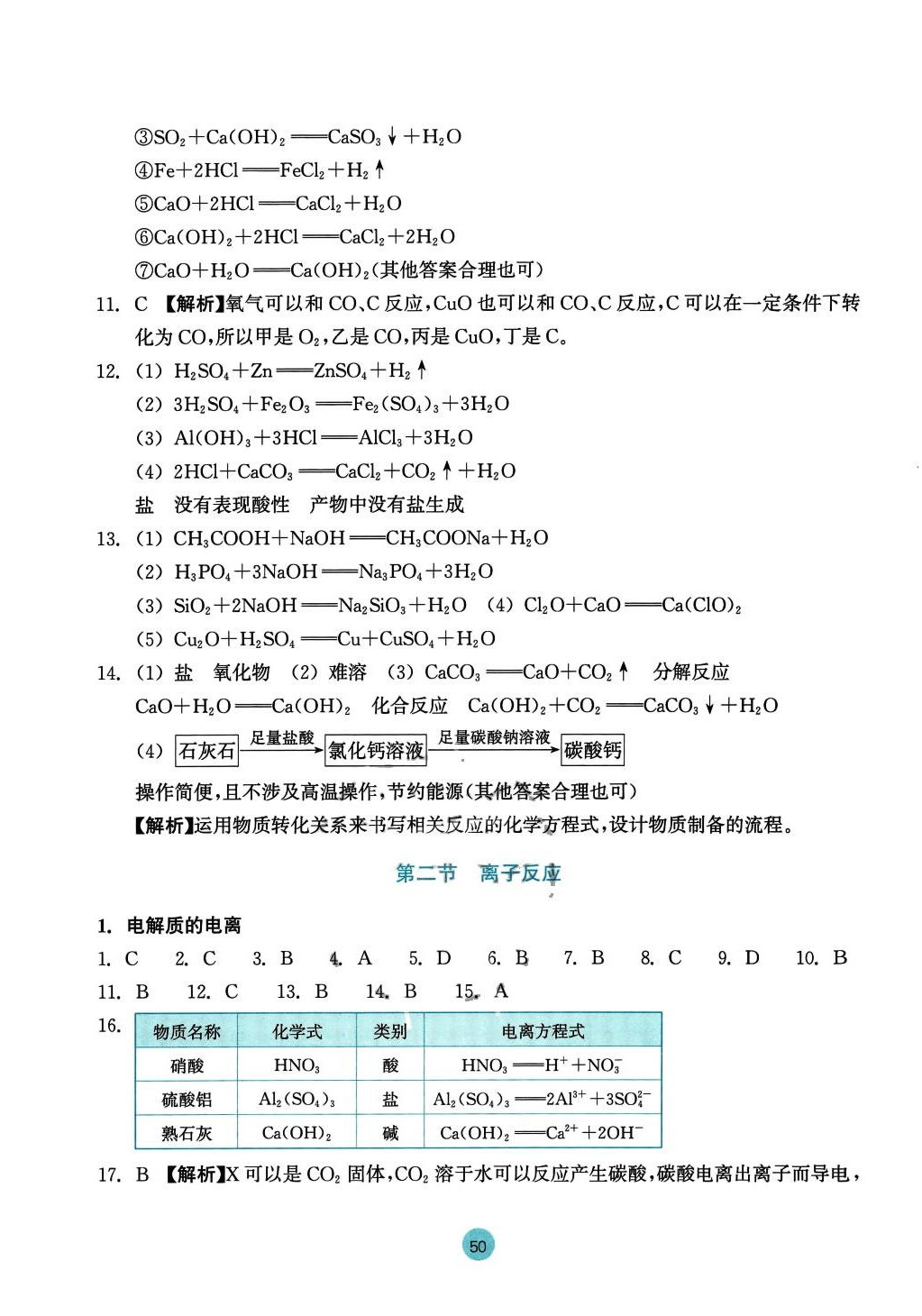 2024年作業(yè)本浙江教育出版社高中化學(xué)必修第一冊(cè) 參考答案第2頁