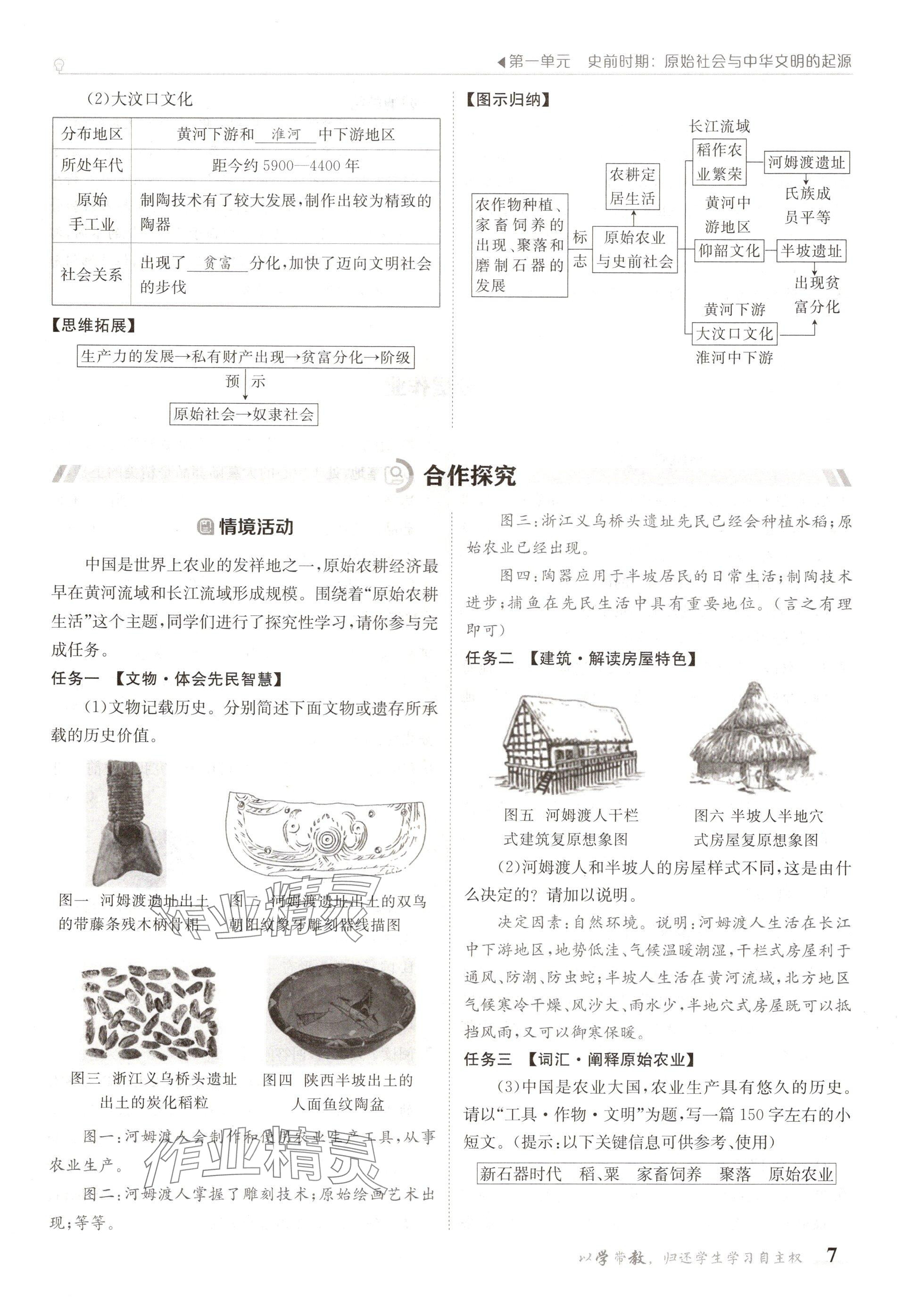 2024年金太陽導學案七年級歷史上冊人教版 參考答案第7頁