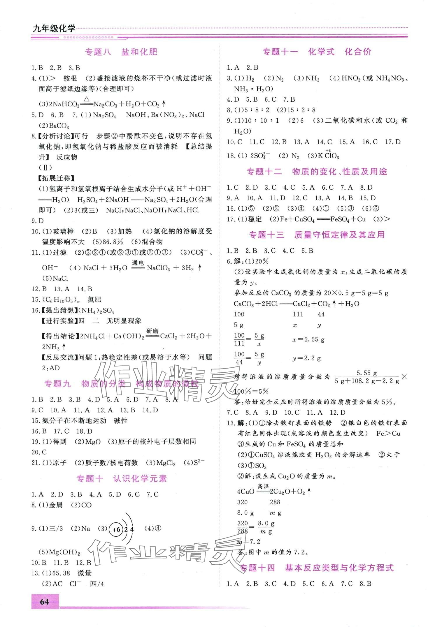 2024年寒假作業(yè)內(nèi)蒙古大學(xué)出版社九年級(jí)化學(xué) 第2頁