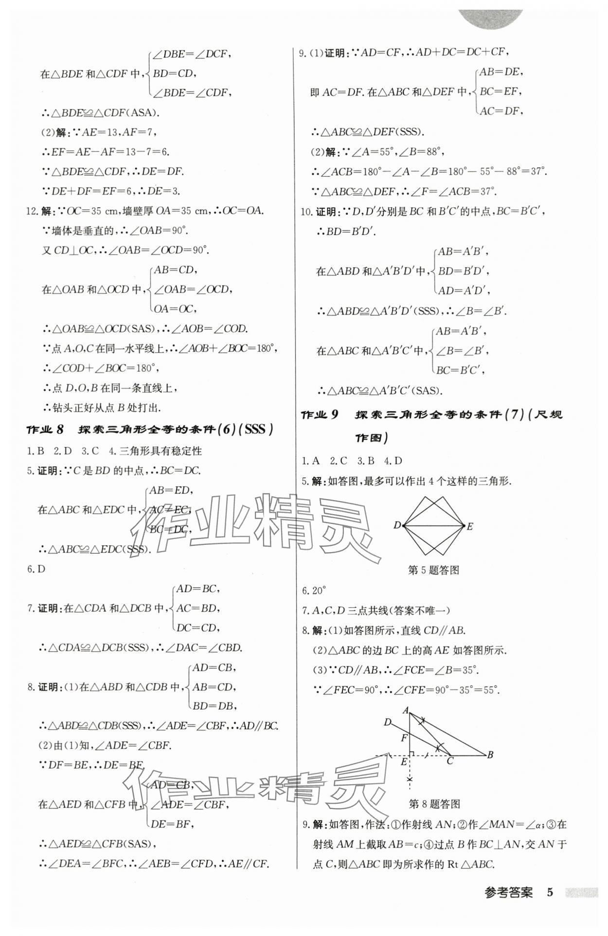 2024年启东中学作业本八年级数学上册苏科版盐城专版 第5页