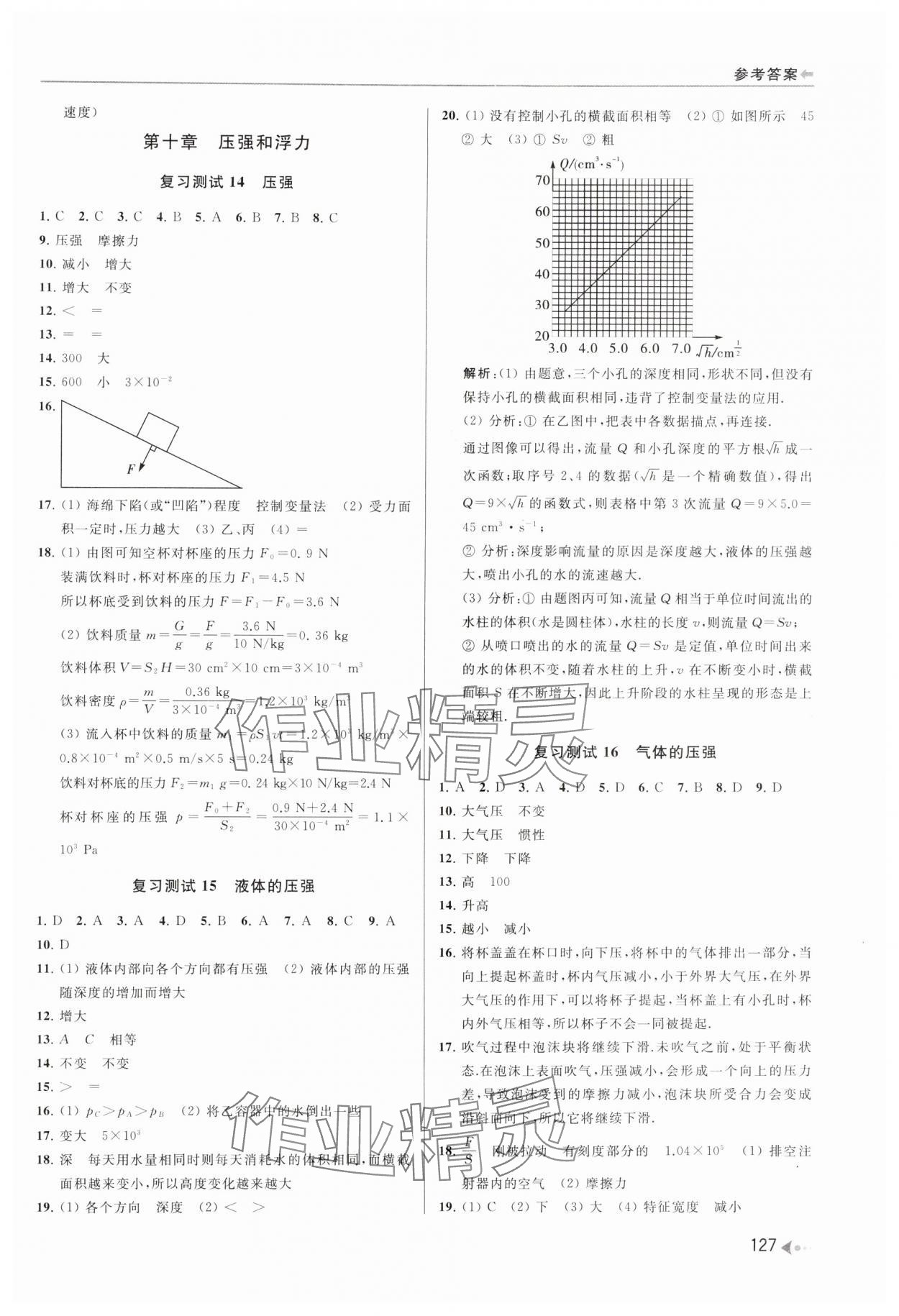 2024年暑期衔接培优集训八年级升九年级物理 参考答案第4页