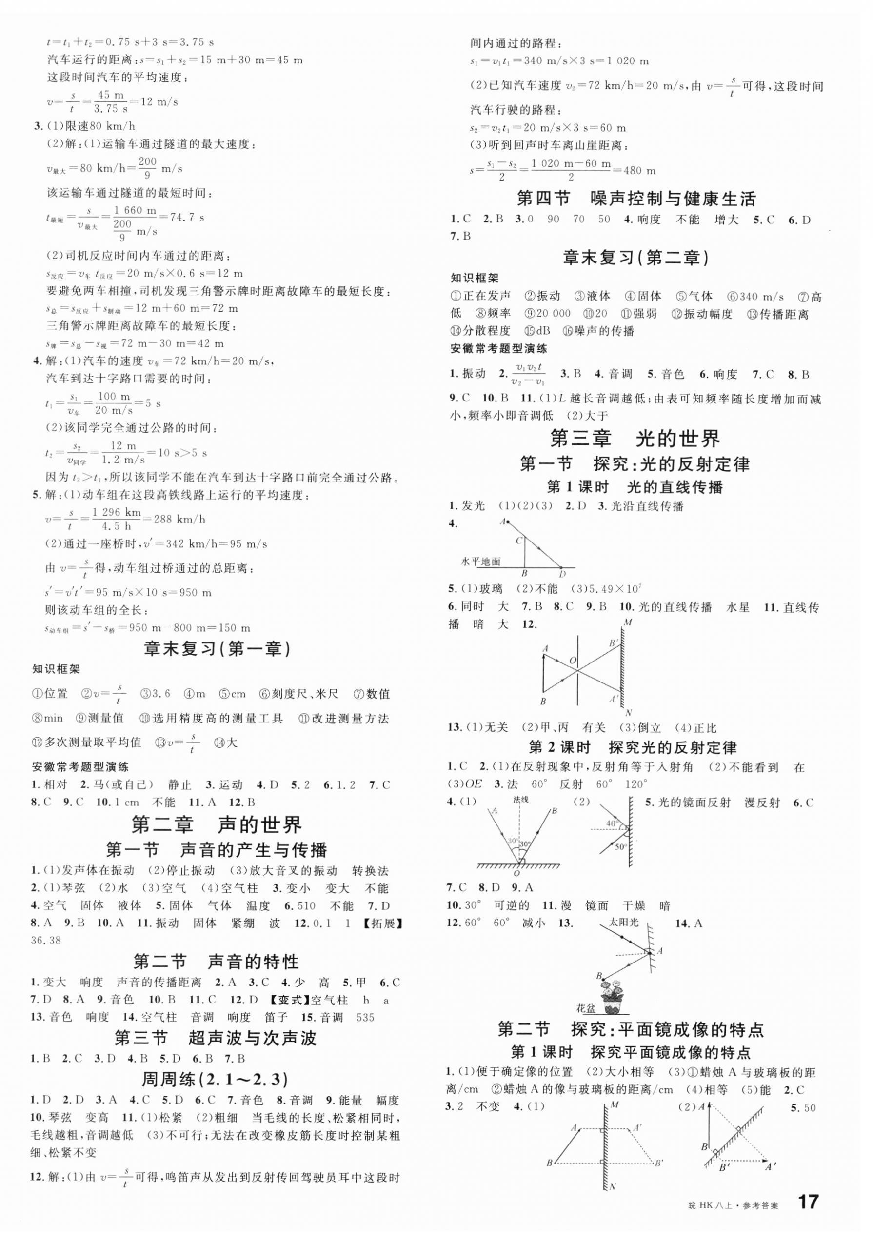 2024年名校課堂八年級(jí)物理上冊(cè)滬科版安徽專版 第2頁(yè)