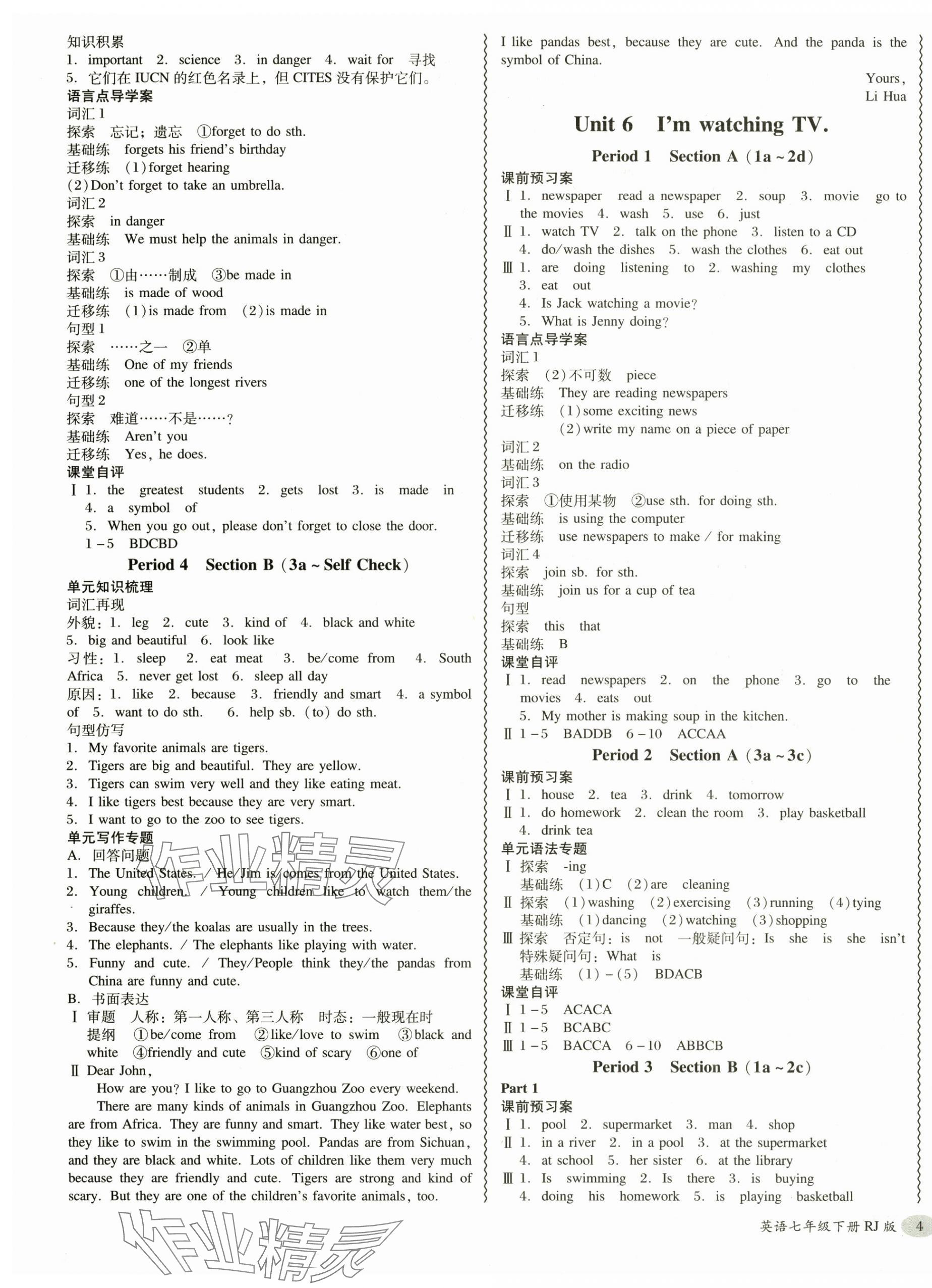 2024年分層導(dǎo)學(xué)案七年級英語下冊人教版 第7頁