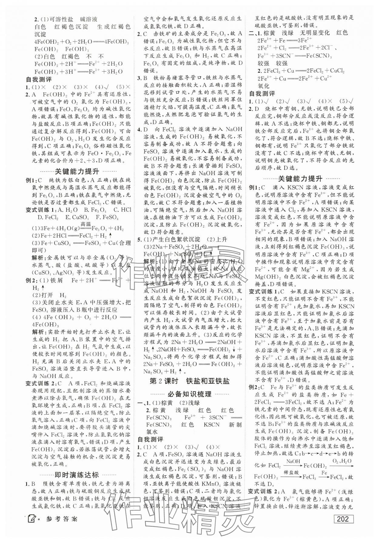 2023年紅對(duì)勾講與練高中必修化學(xué)必修第一冊(cè)人教版 參考答案第12頁(yè)