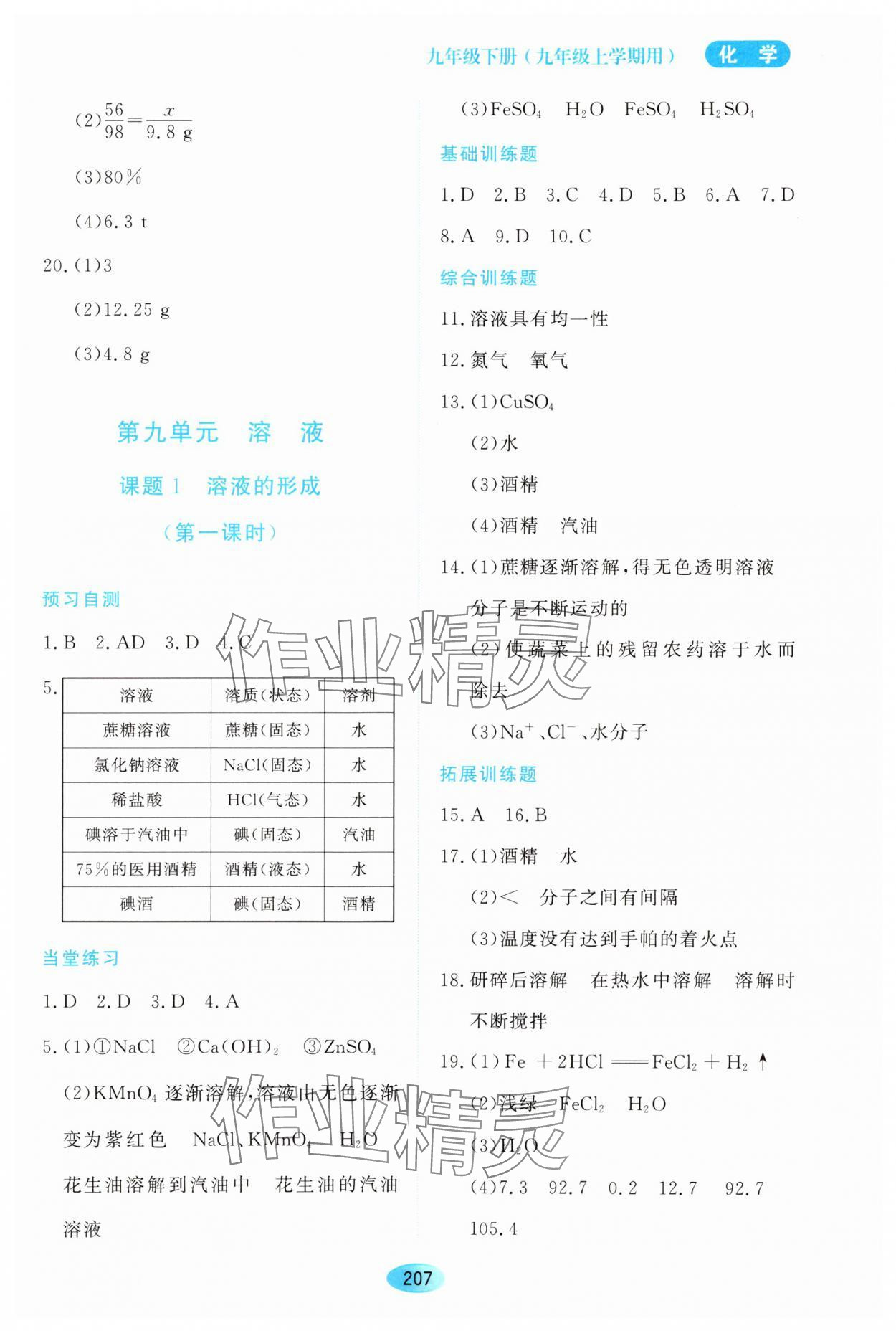 2023年資源與評價(jià)黑龍江教育出版社九年級化學(xué)上冊人教版 第5頁