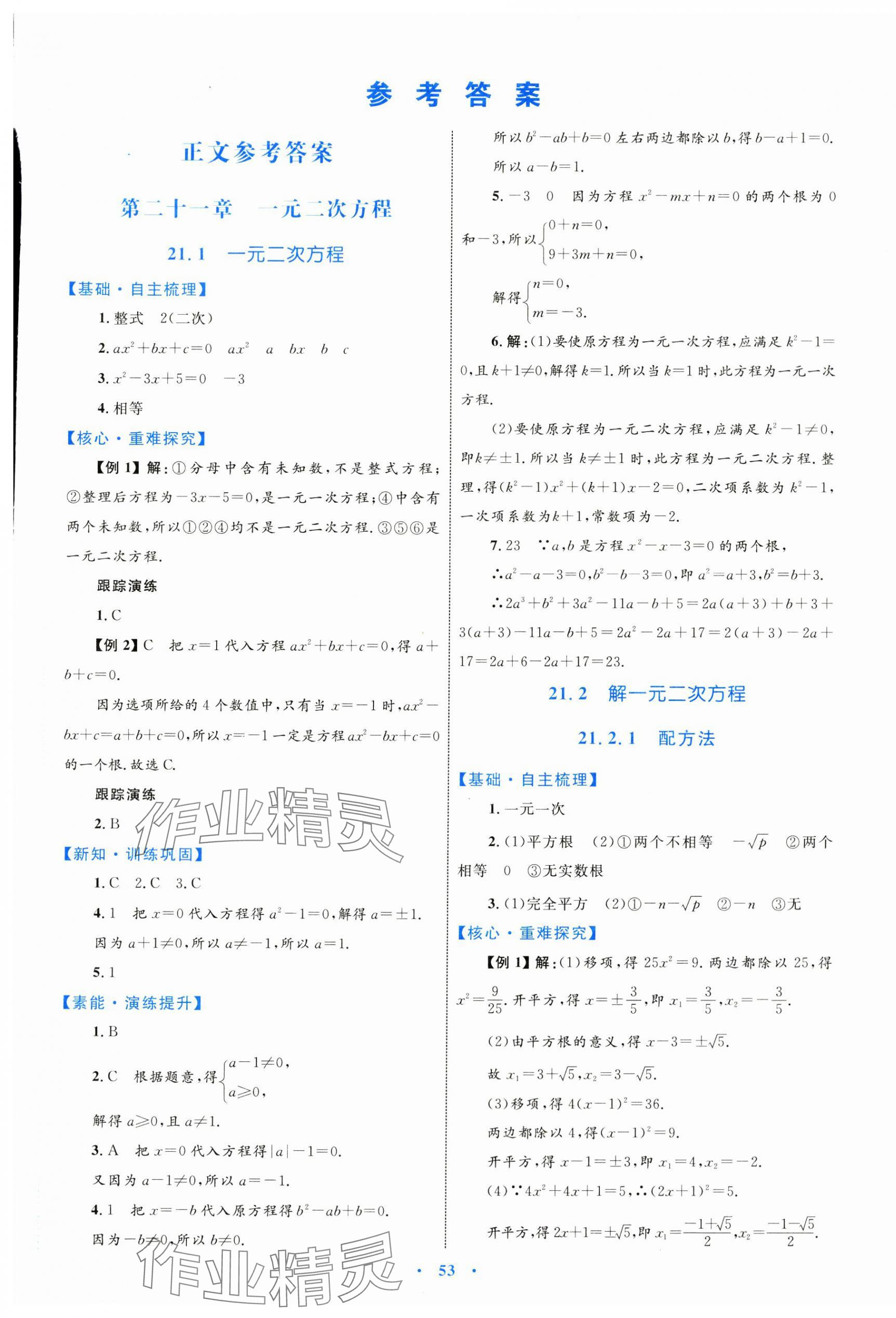 2024年同步學(xué)習(xí)目標與檢測九年級數(shù)學(xué)全一冊人教版 第1頁