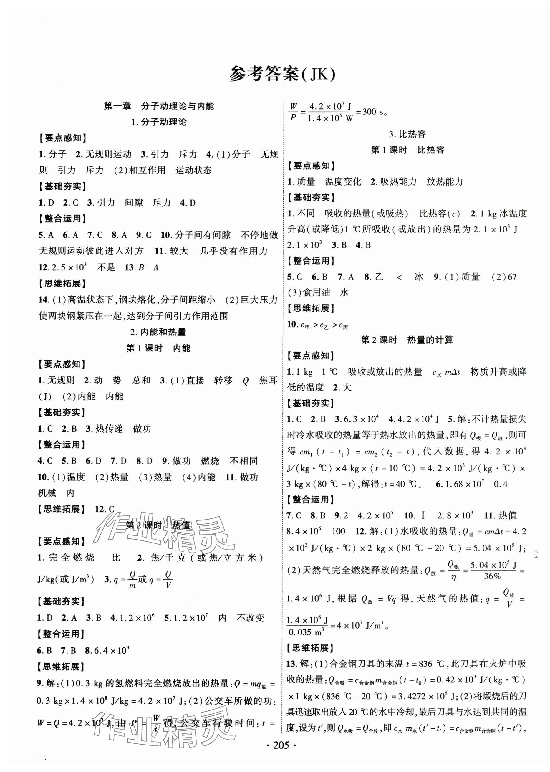 2024年課時掌控九年級物理全一冊教科版 第1頁