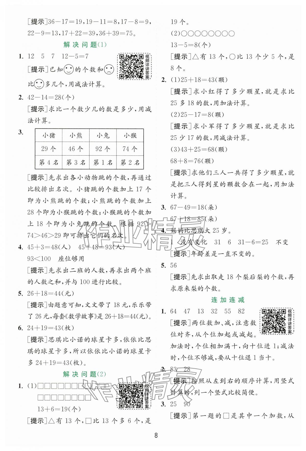 2024年實(shí)驗(yàn)班提優(yōu)訓(xùn)練二年級(jí)數(shù)學(xué)上冊(cè)人教版 第8頁(yè)