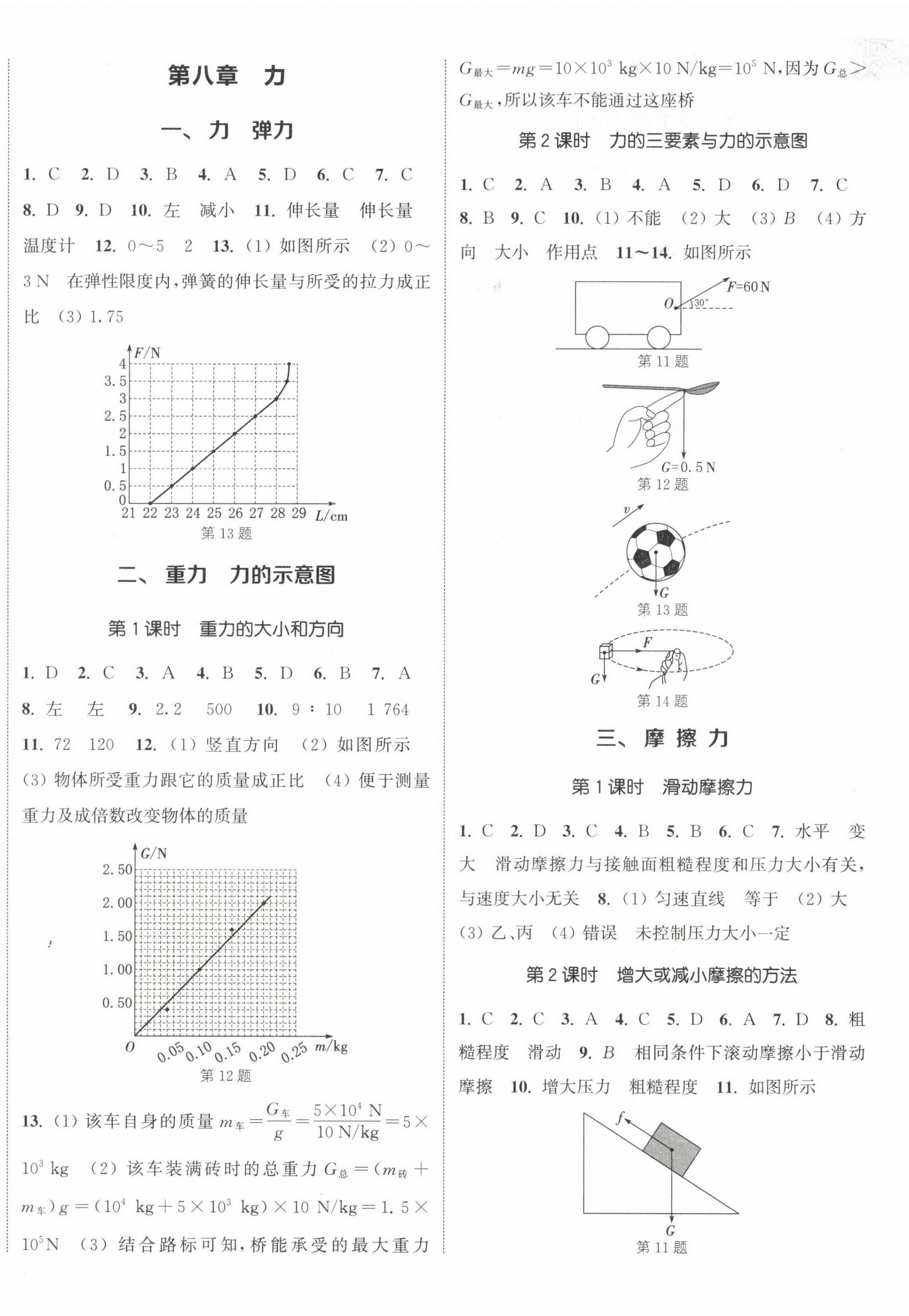 2024年通城学典课时作业本八年级物理下册苏科版江苏专版 参考答案第4页