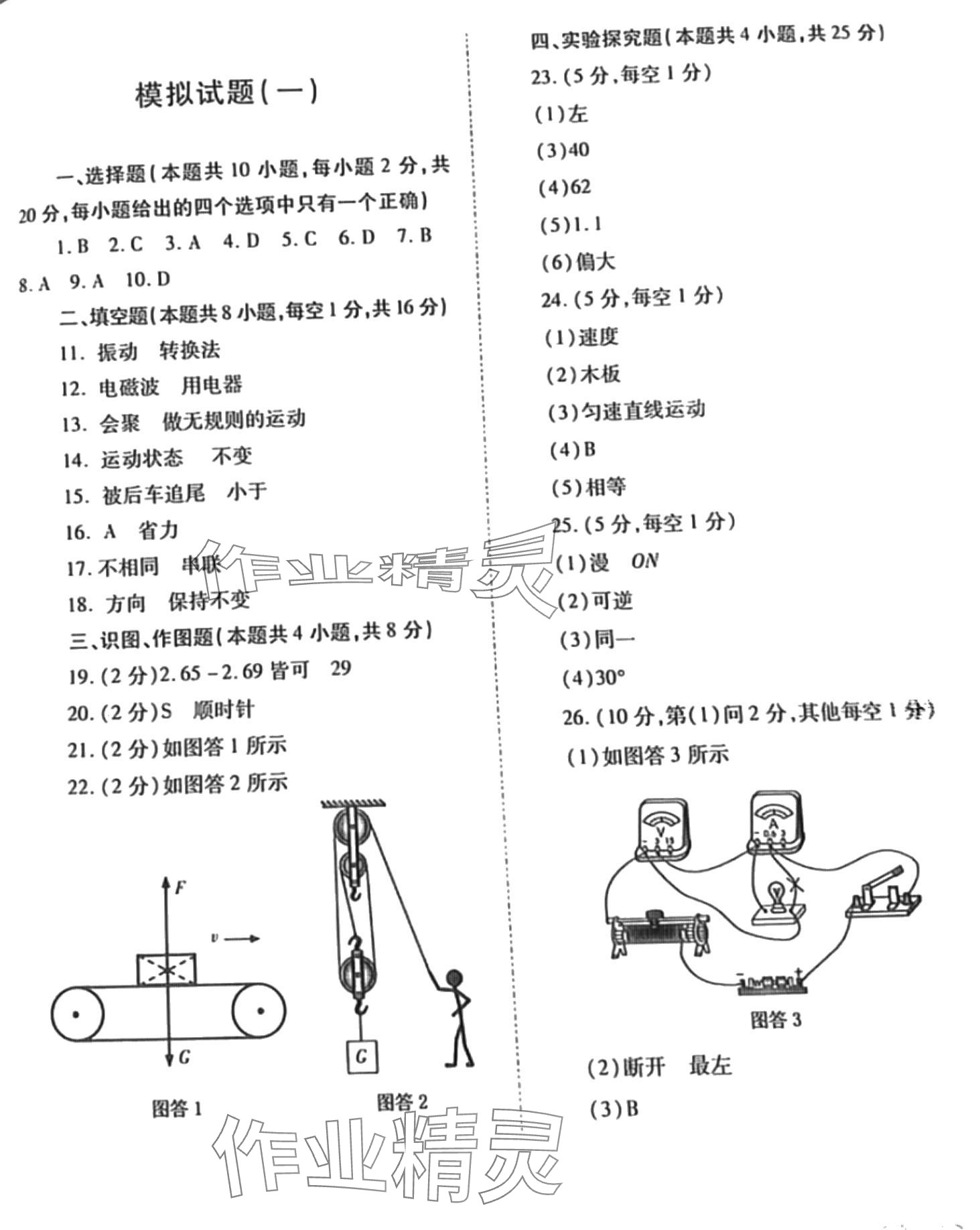 2024年甘肃省高中阶段学校招生考试说明与复习指导高中物理 第1页