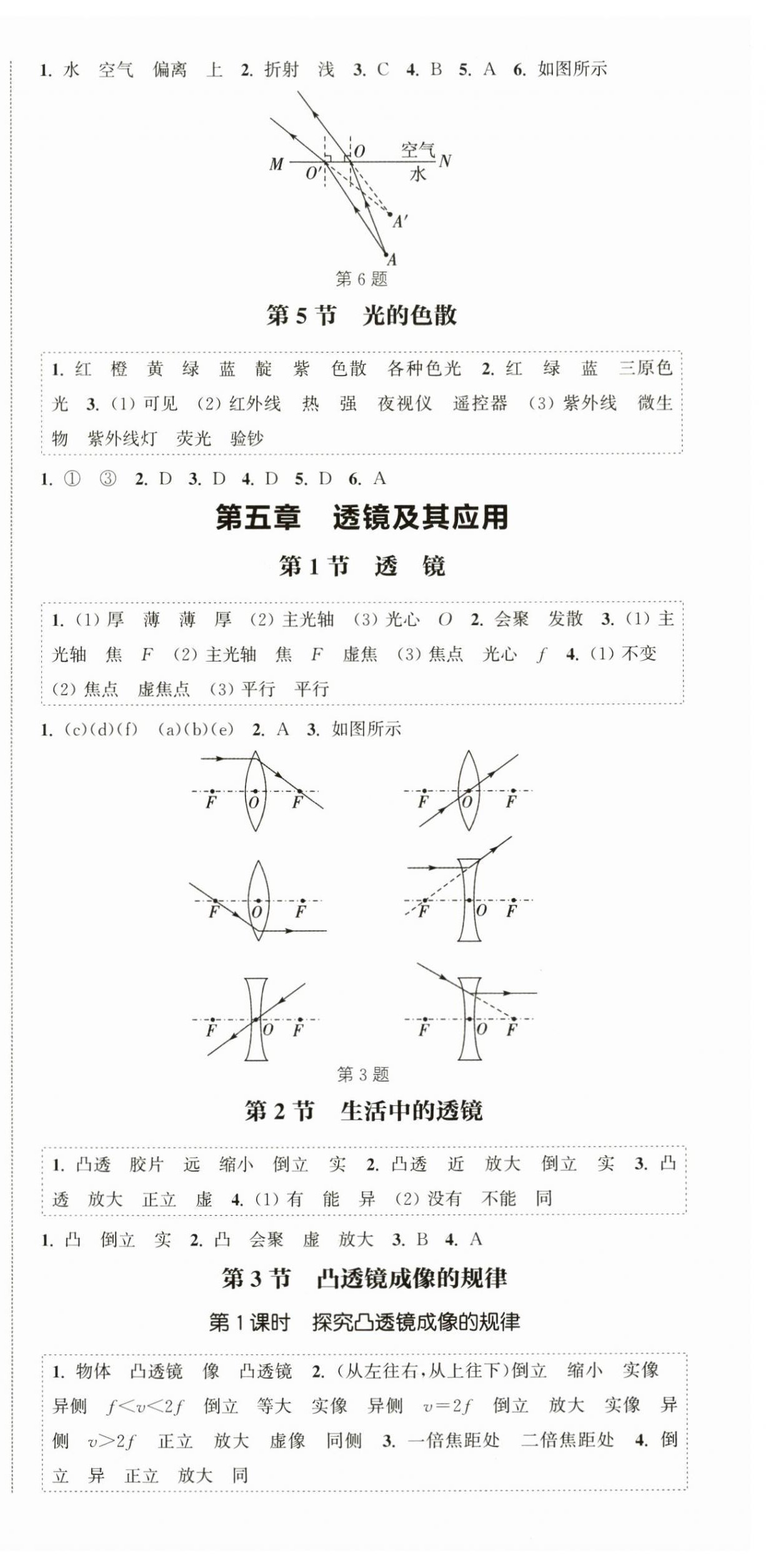 2024年通城学典课时作业本八年级物理上册人教版天津专版 第6页