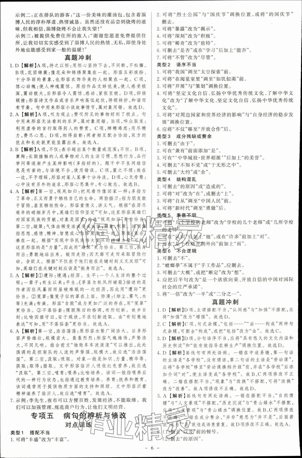 2024年中考冲刺语文广东专版 第6页