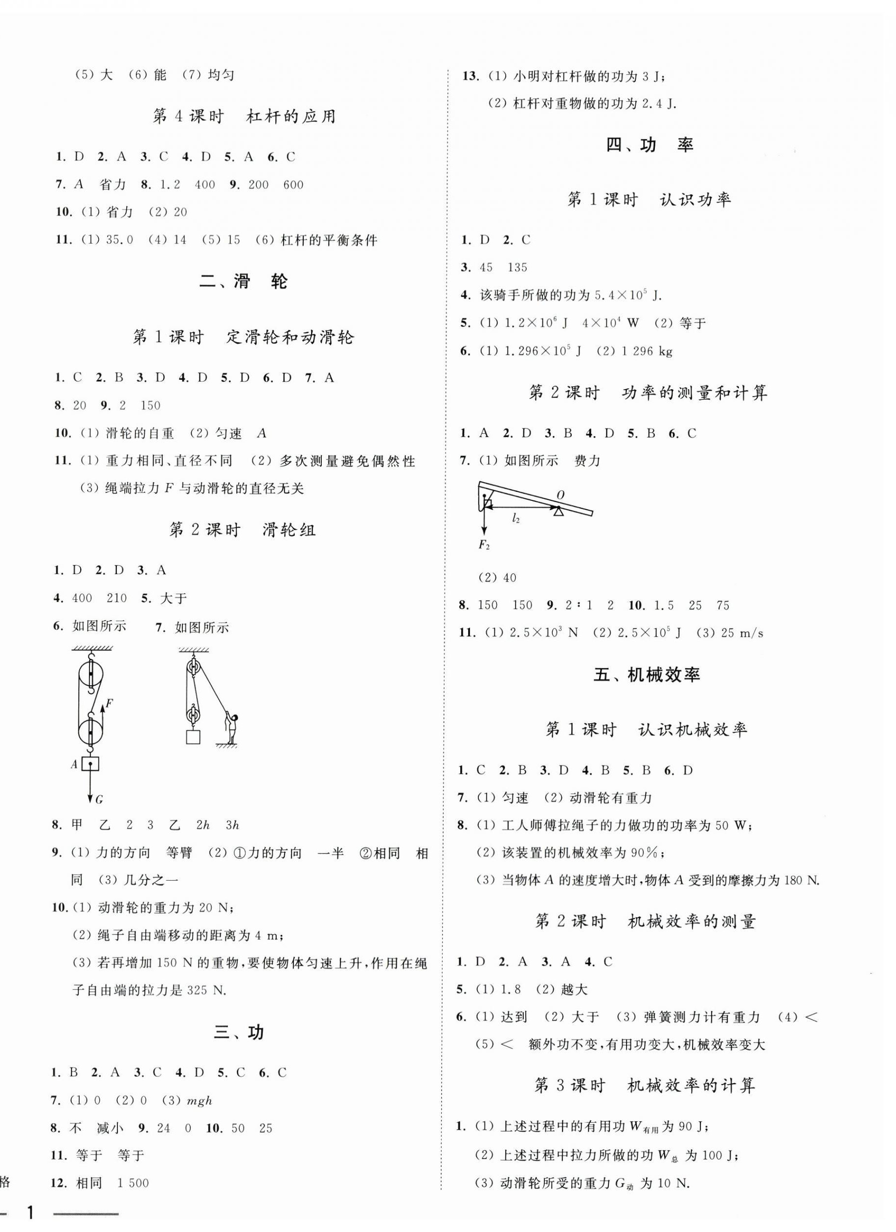 2024年夺冠课课练九年级物理上册苏科版 第2页