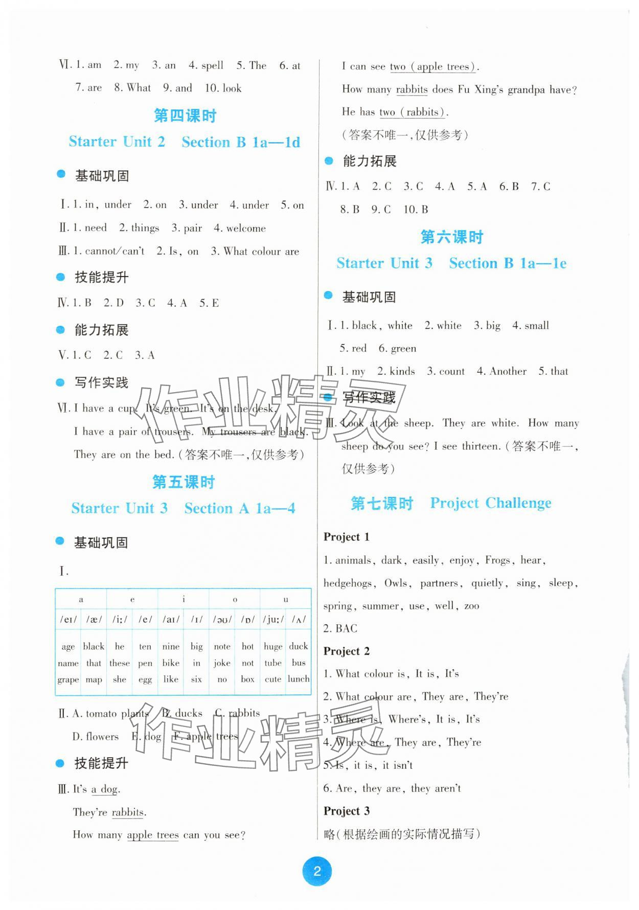 2024年能力培養(yǎng)與測試七年級英語上冊人教版湖南專版 第2頁