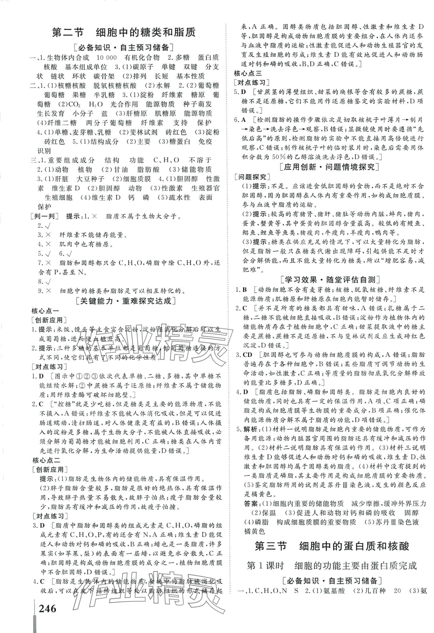 2024年非常学案高中生物必修1苏教版 第4页