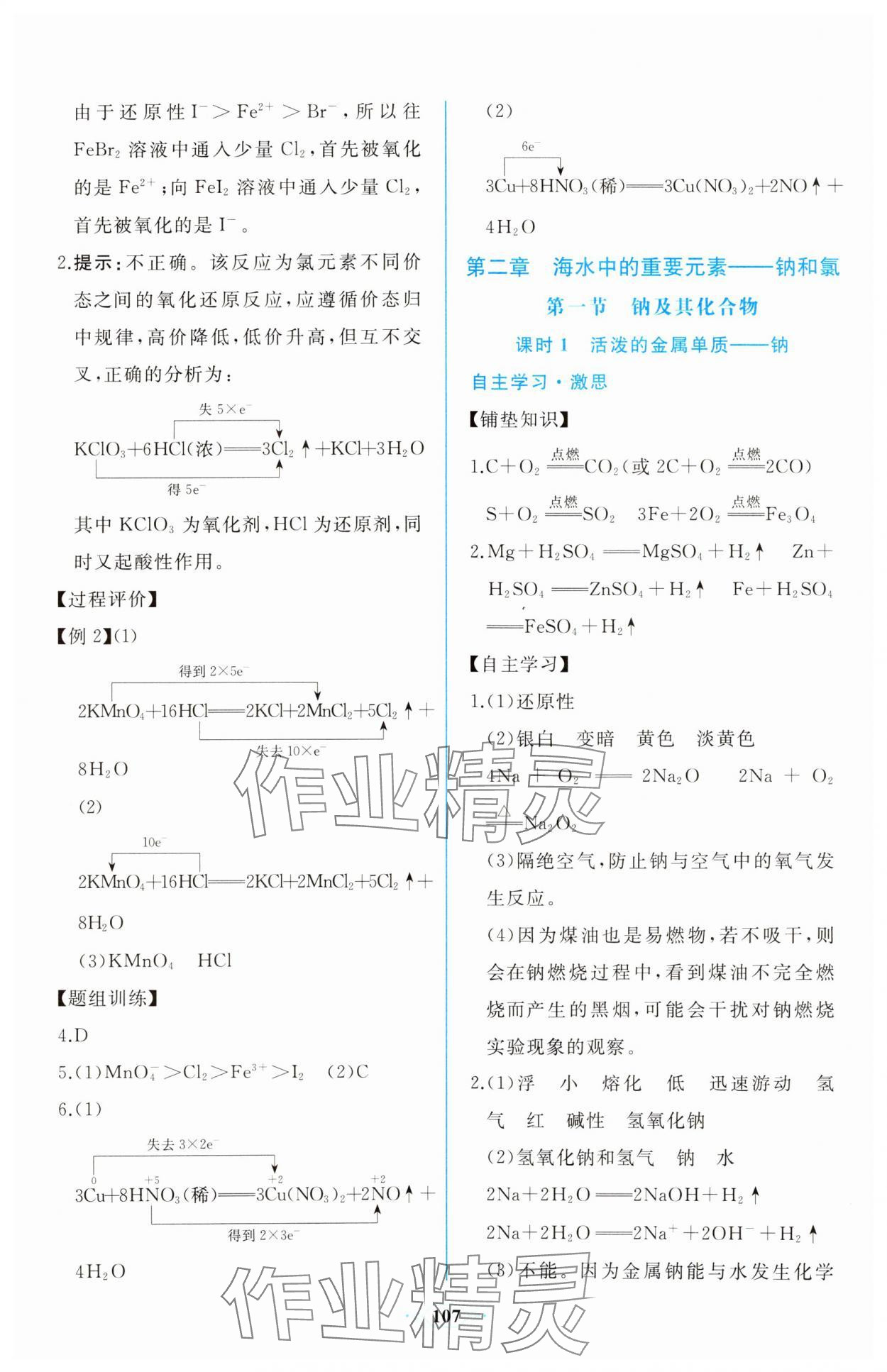 2023年新课程学习评价方案课时练高中化学必修第一册人教版 第9页