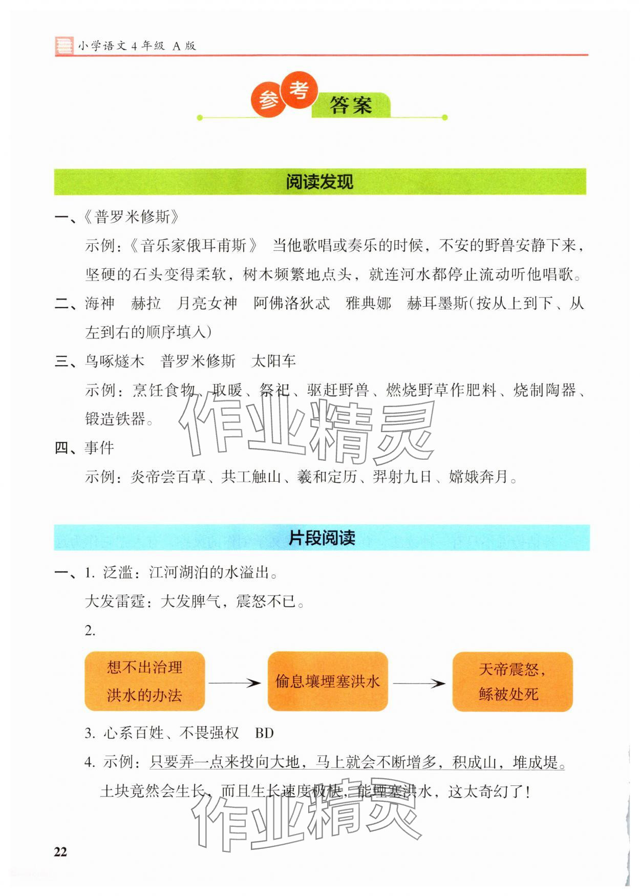 2023年木頭馬閱讀力測(cè)評(píng)小學(xué)語(yǔ)文四年級(jí)人教版培優(yōu)篇A版廣東專版 參考答案第1頁(yè)