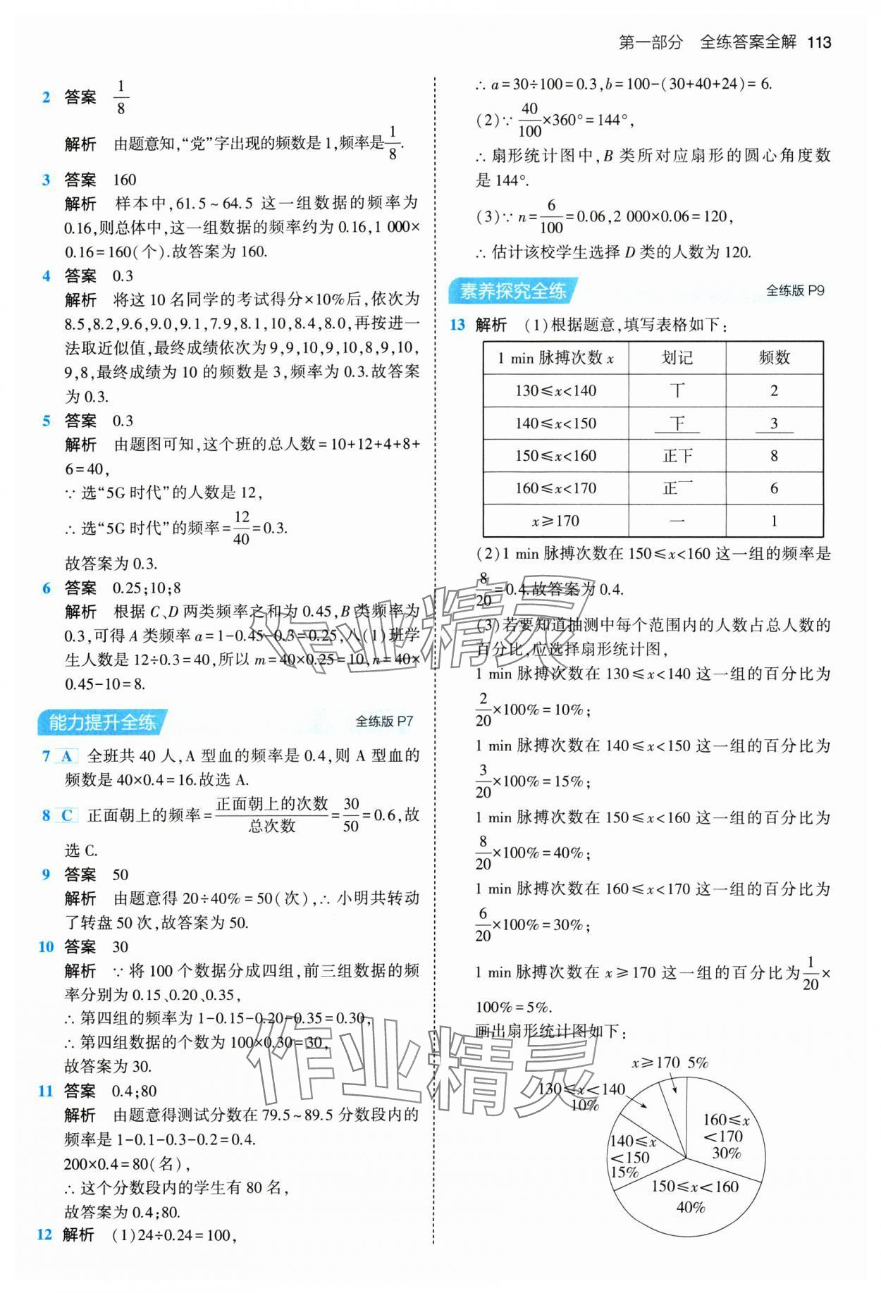 2024年5年中考3年模拟八年级数学下册苏科版 参考答案第3页