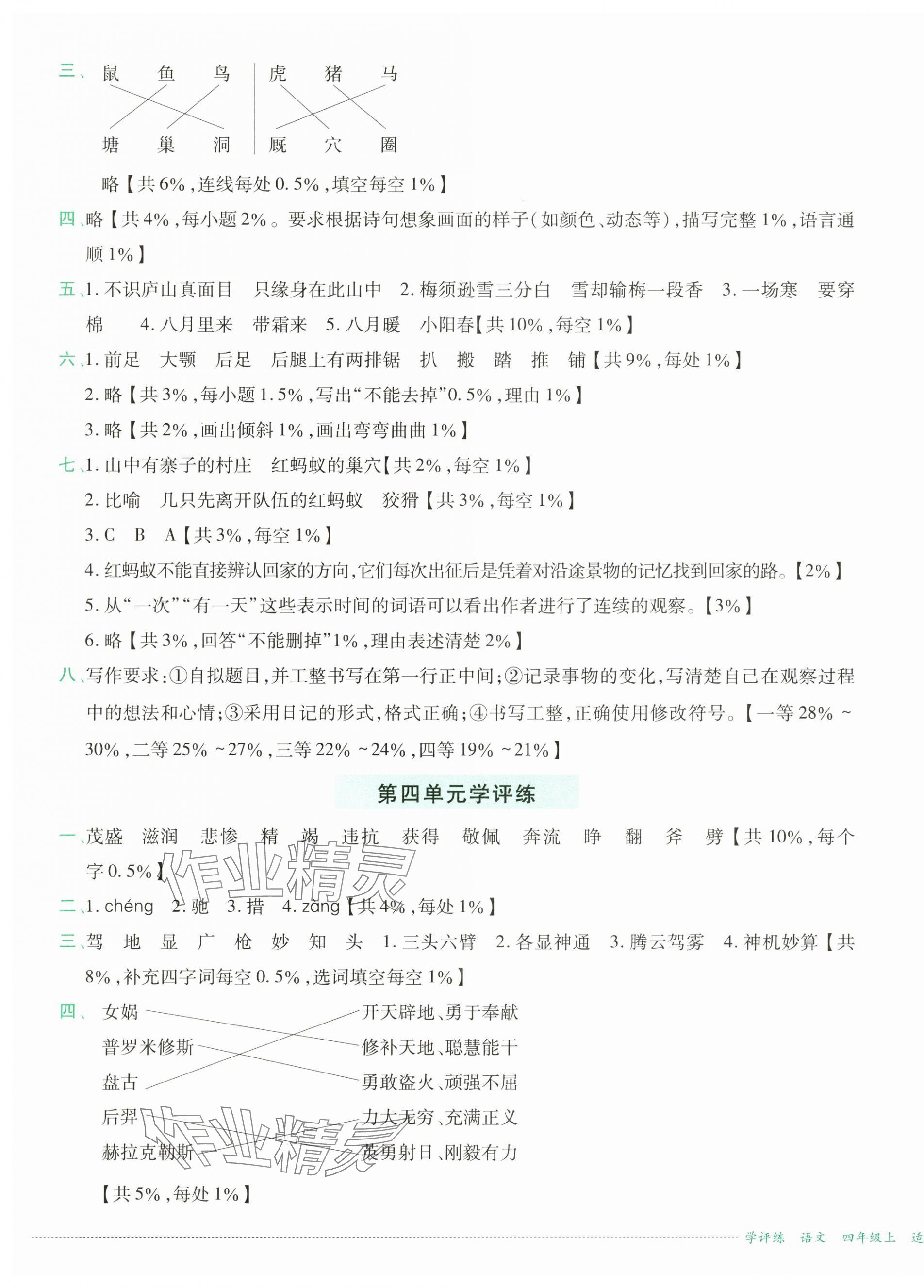 2024年學(xué)評(píng)練四年級(jí)語(yǔ)文上冊(cè)人教版 第3頁(yè)