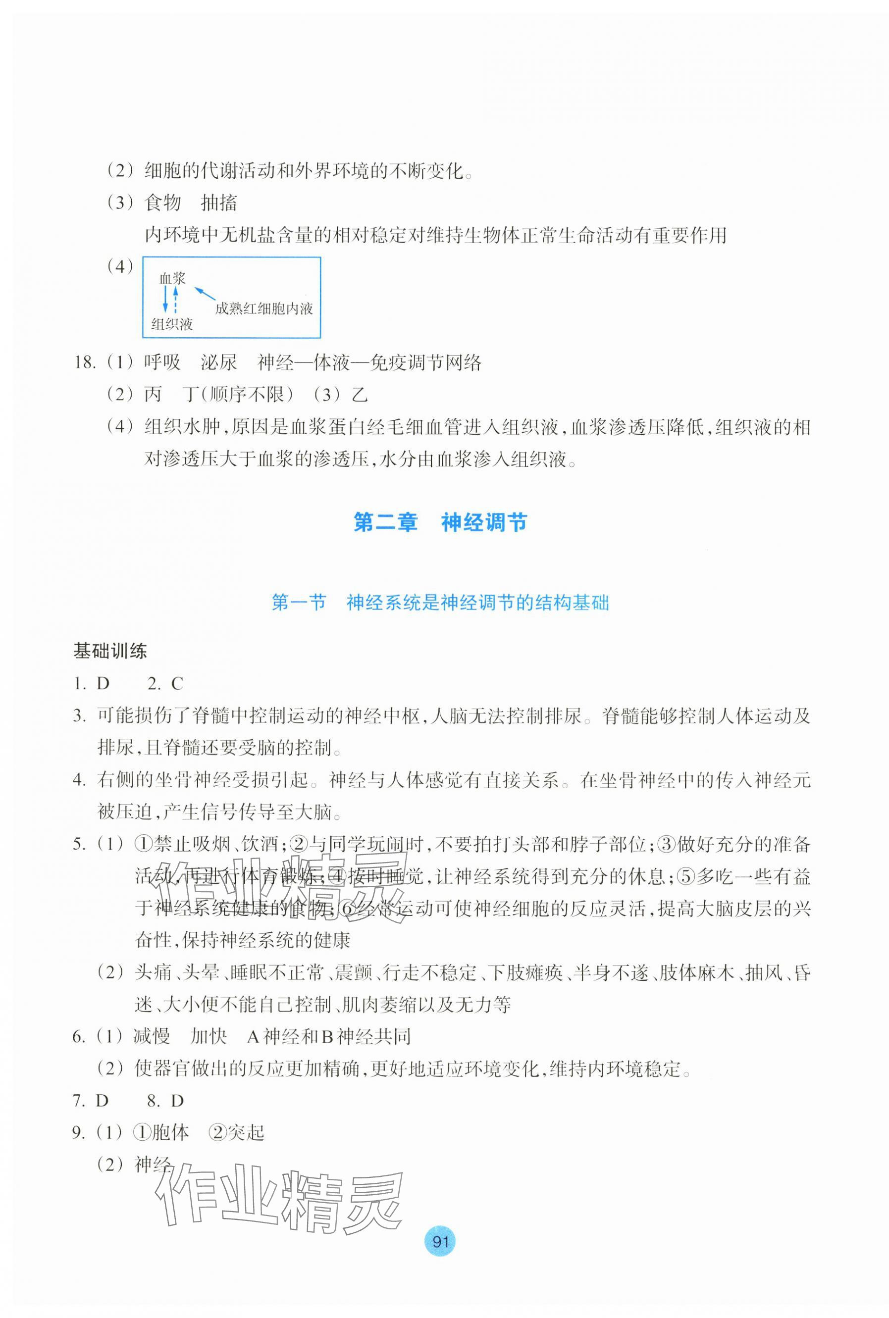 2023年作業(yè)本浙江教育出版社高中生物選擇性必修1浙教版 第3頁(yè)