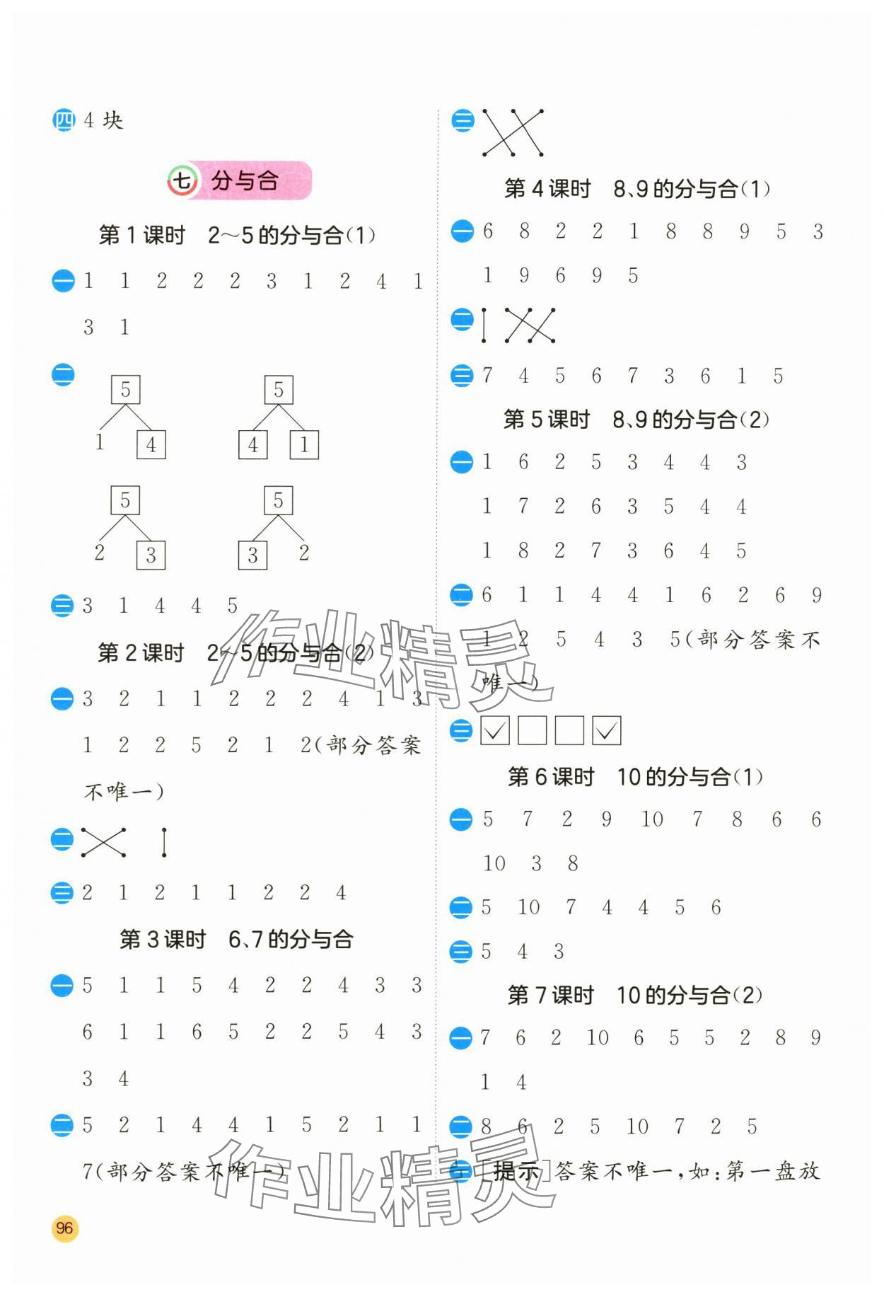 2023年實(shí)驗(yàn)班計(jì)算高手一年級(jí)數(shù)學(xué)上冊(cè)蘇教版 第4頁(yè)