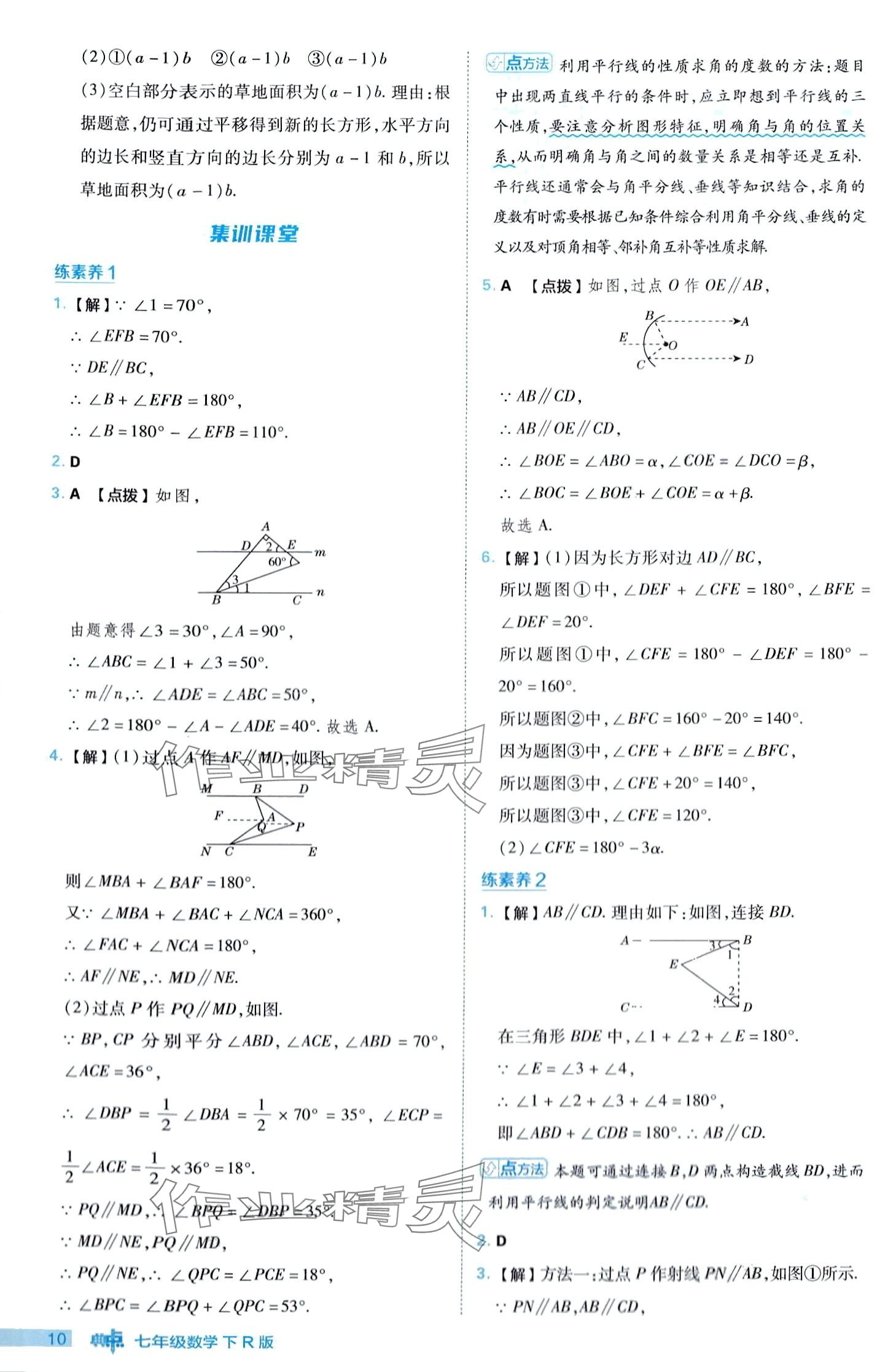 2024年综合应用创新题典中点七年级下册人教版 第10页