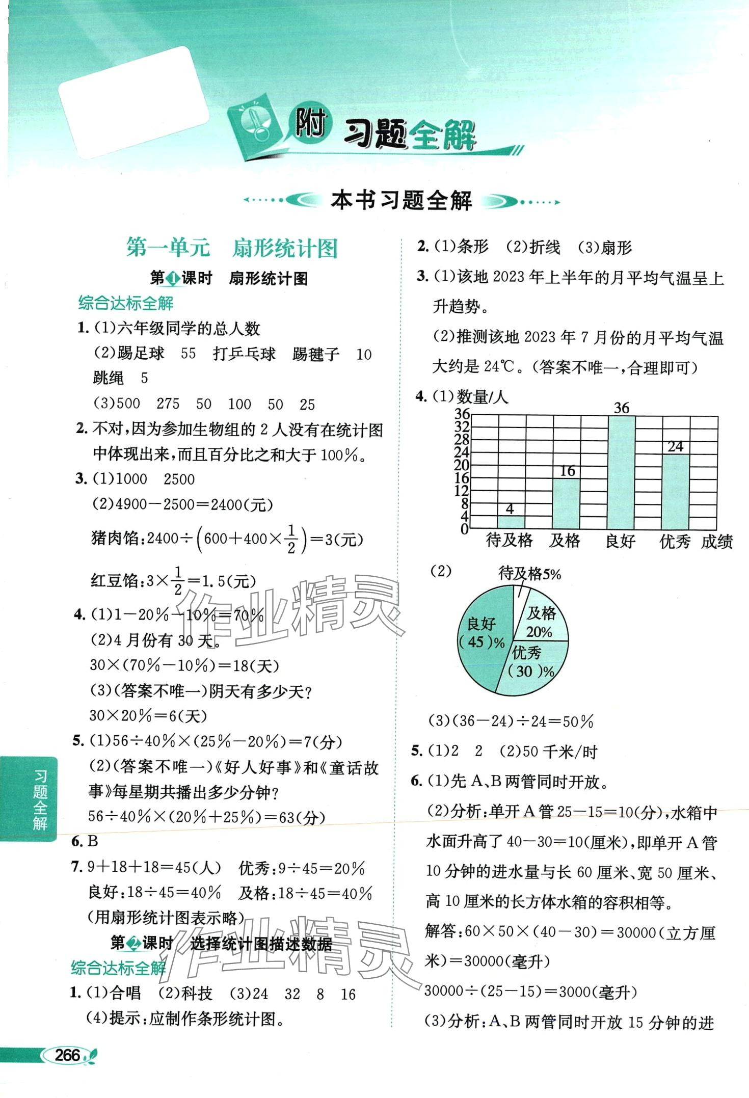 2024年教材全解六年级数学下册苏教版 第1页