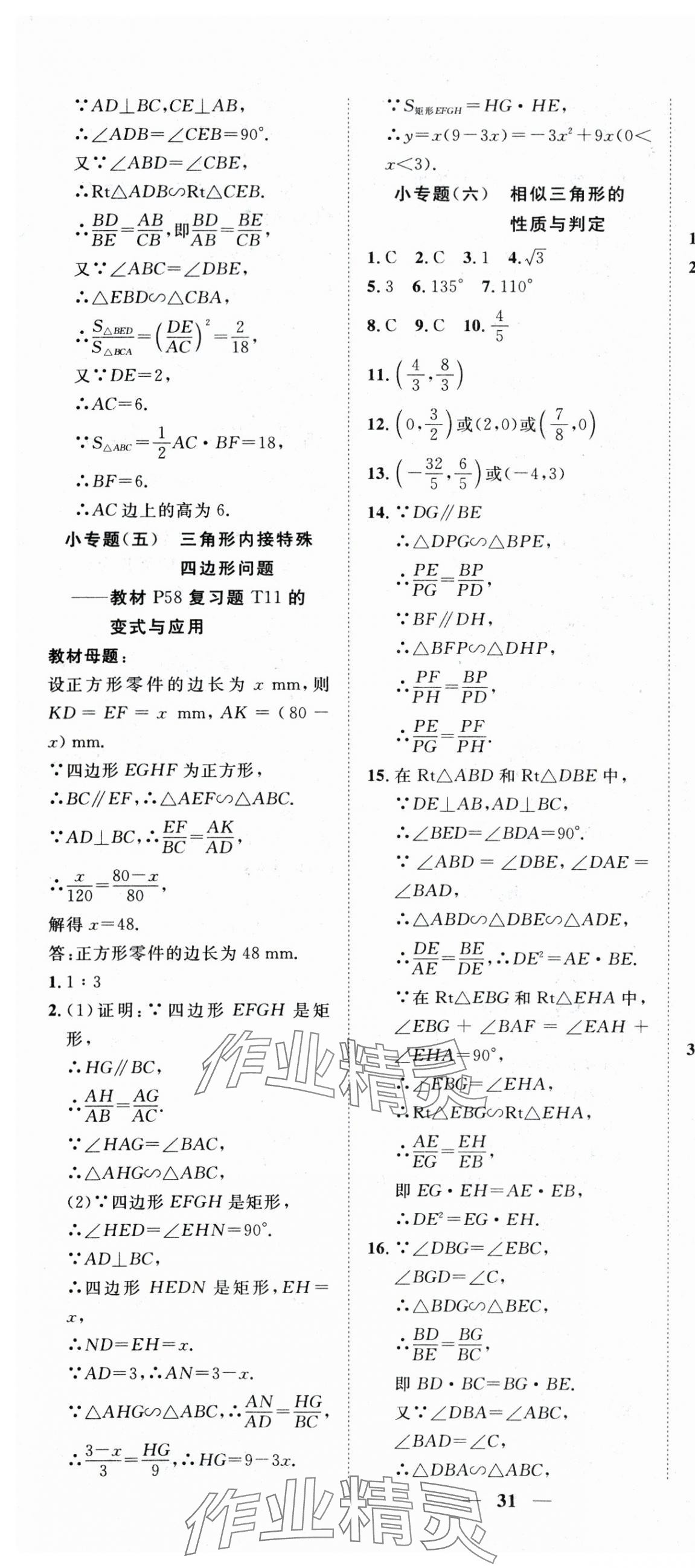 2024年本土教辅名校学案初中生辅导九年级数学下册 第10页