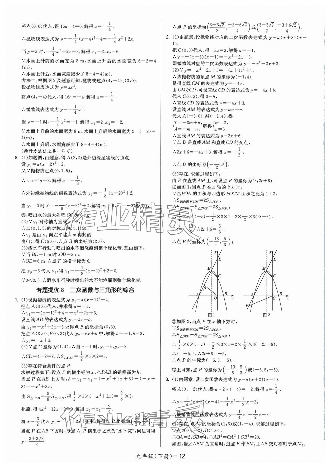 2024年領先一步三維提優(yōu)九年級數(shù)學下冊蘇科版 參考答案第12頁