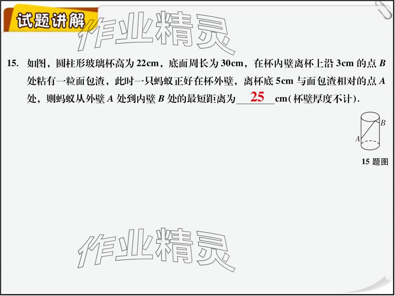 2024年复习直通车期末复习与假期作业八年级数学北师大版 参考答案第10页