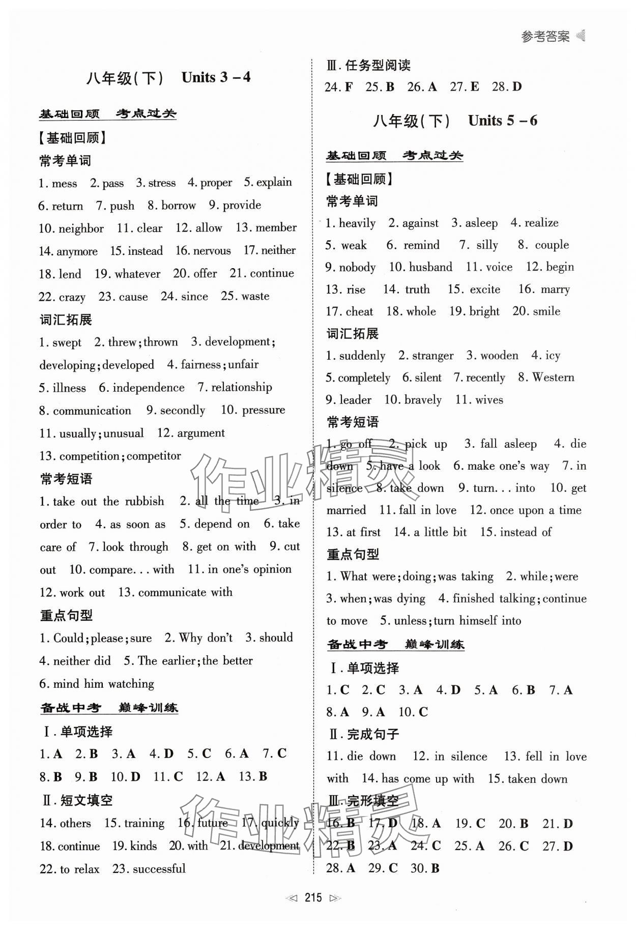 2024年初中总复习手册新世纪出版社英语 第7页