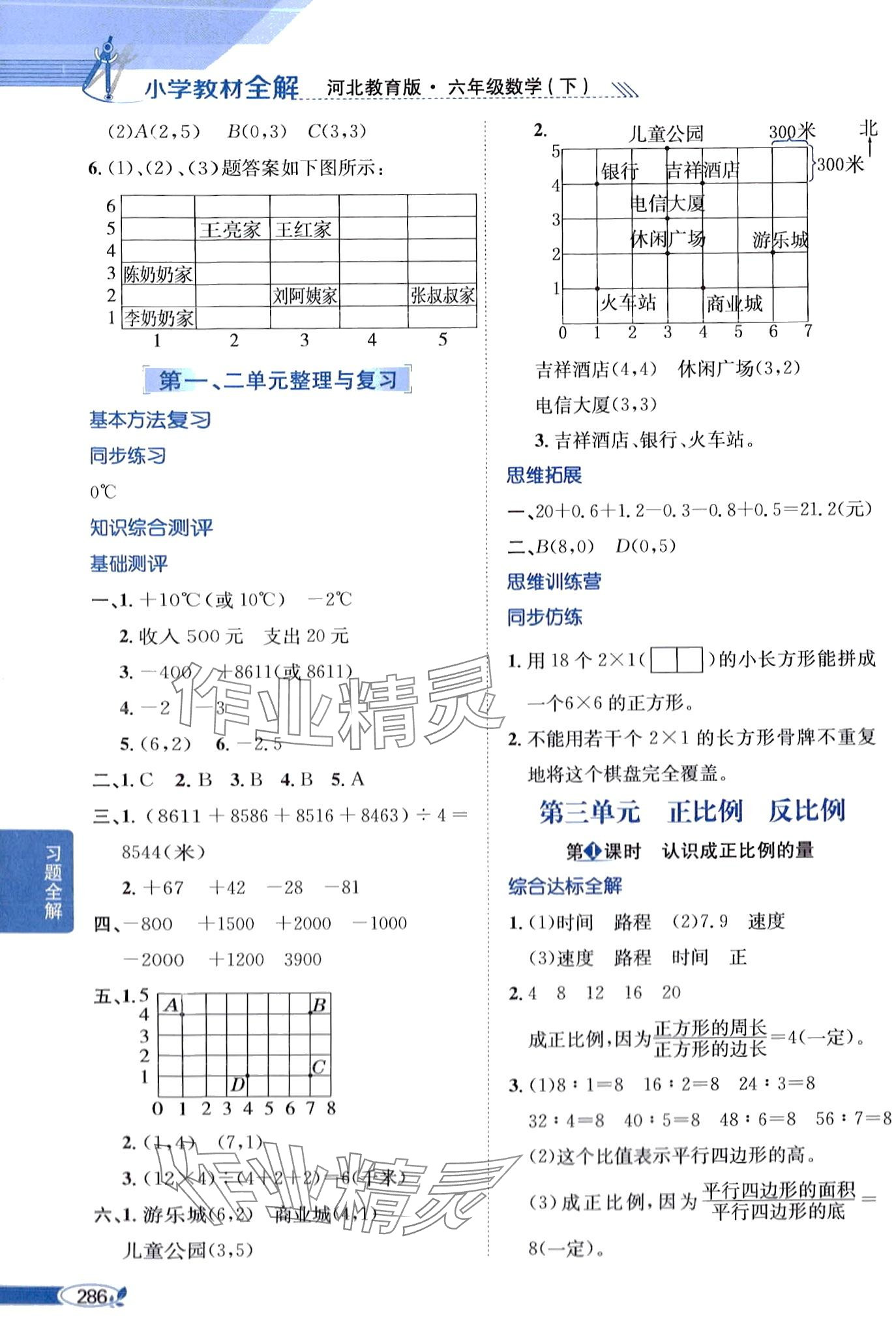 2024年教材全解六年級數(shù)學(xué)下冊冀教版 第3頁