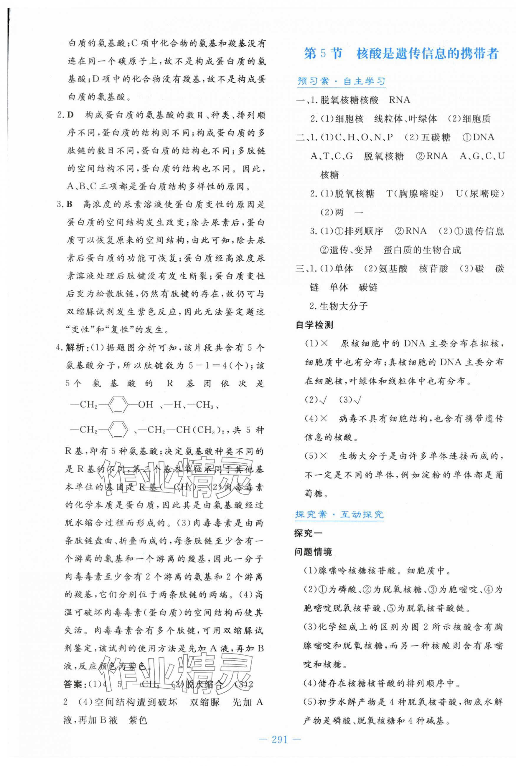 2023年自主學(xué)習(xí)能力測評導(dǎo)與練生物必修1人教版 第9頁