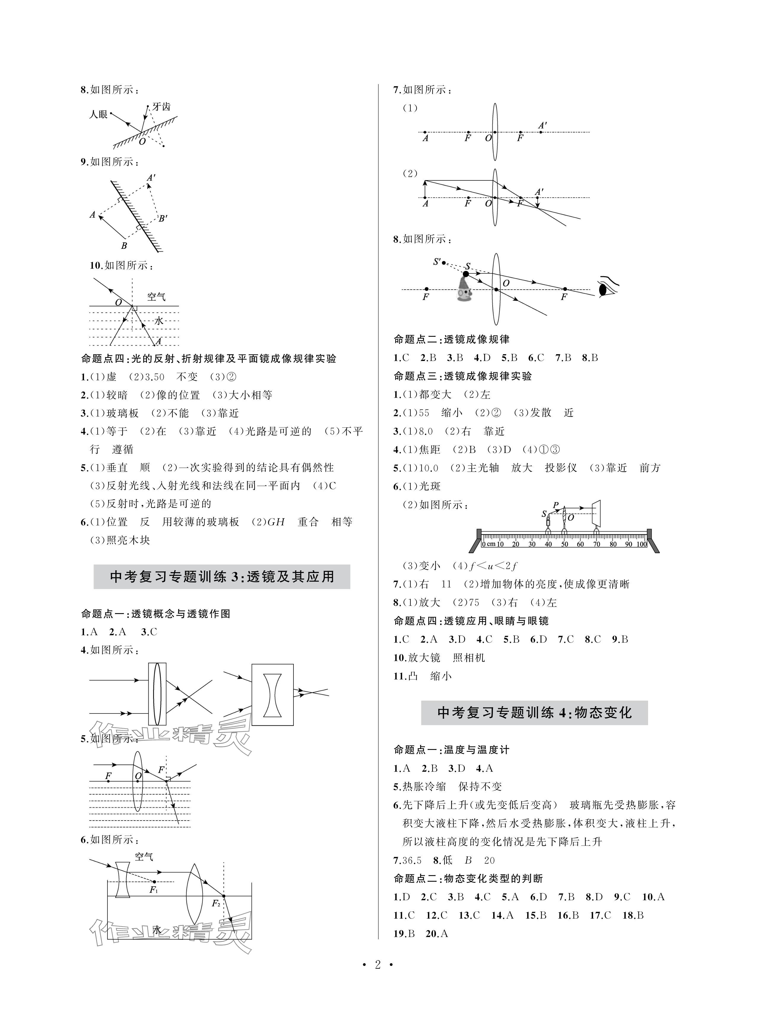 2024年单元自测试卷青岛出版社九年级物理下册沪科版 参考答案第2页