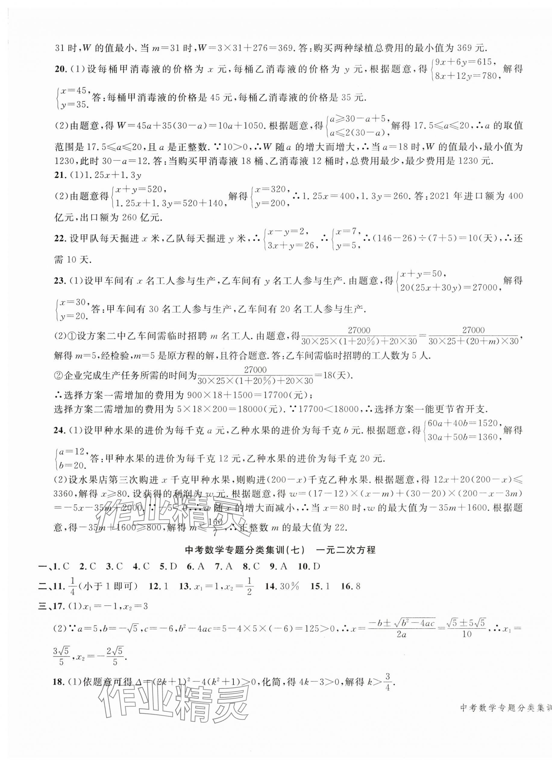 2024年学而优中考专题分类集训数学 第5页