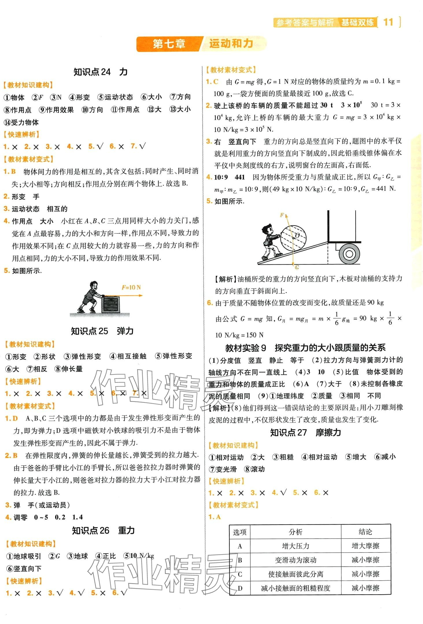 2024年基础双练物理中考 第13页