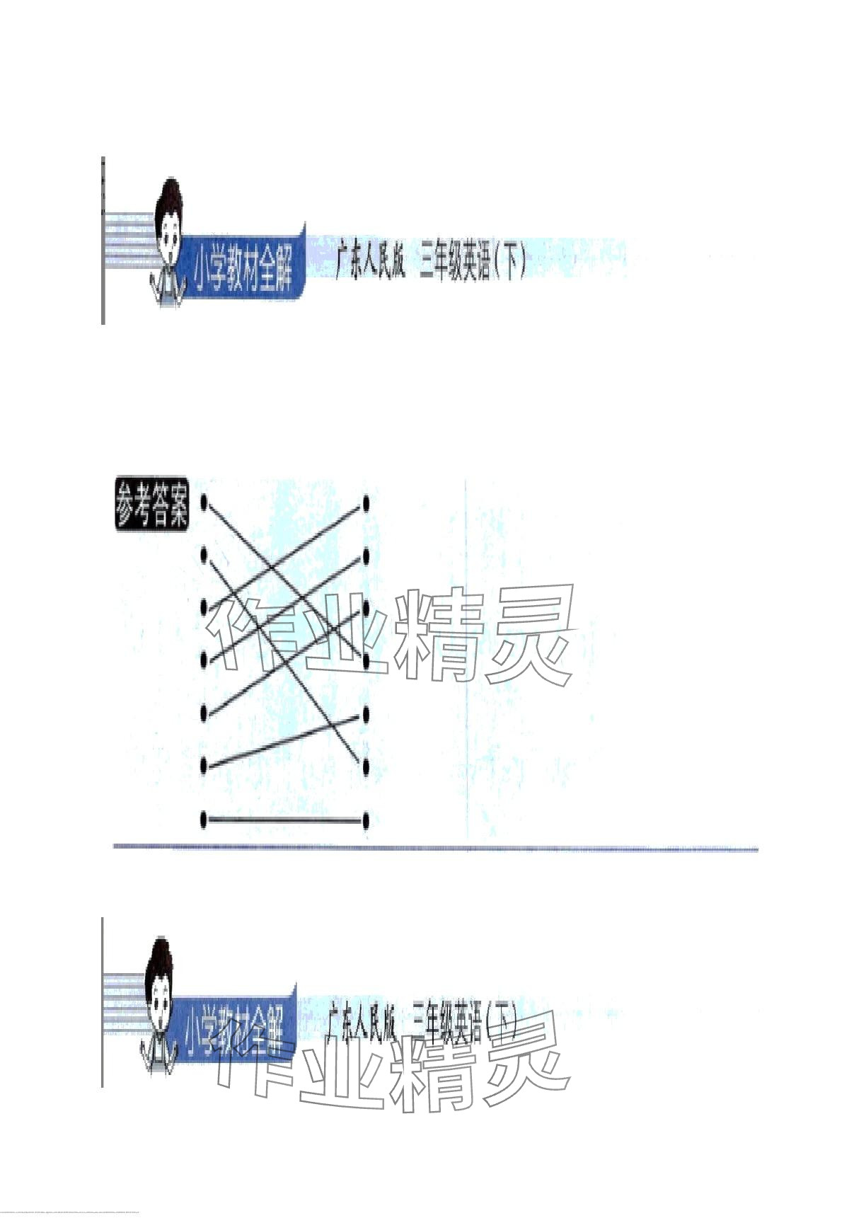 2024年教材全解三年級英語下冊粵人版 第6頁