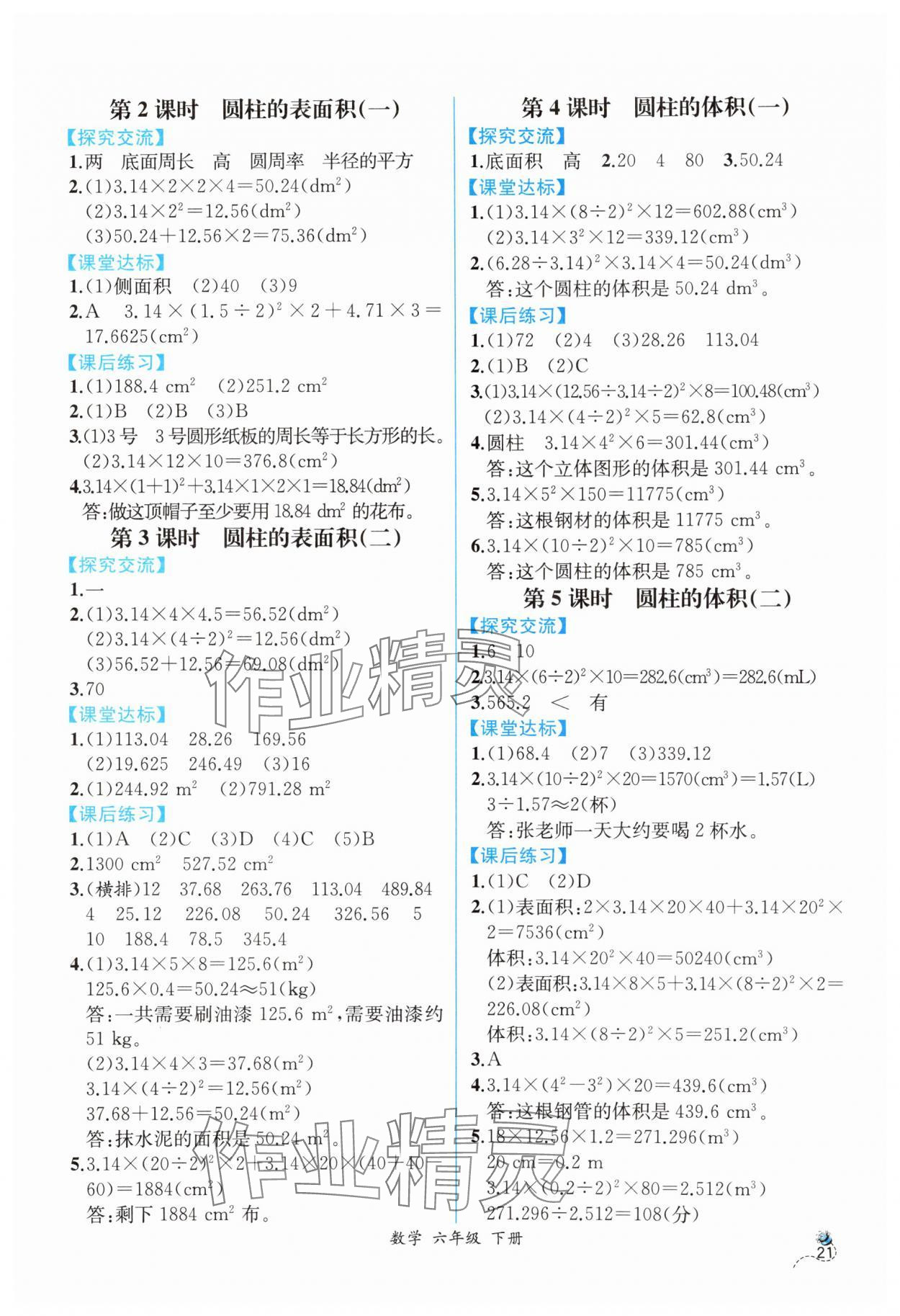 2024年人教金學(xué)典同步解析與測評六年級數(shù)學(xué)下冊人教版云南專版 第3頁