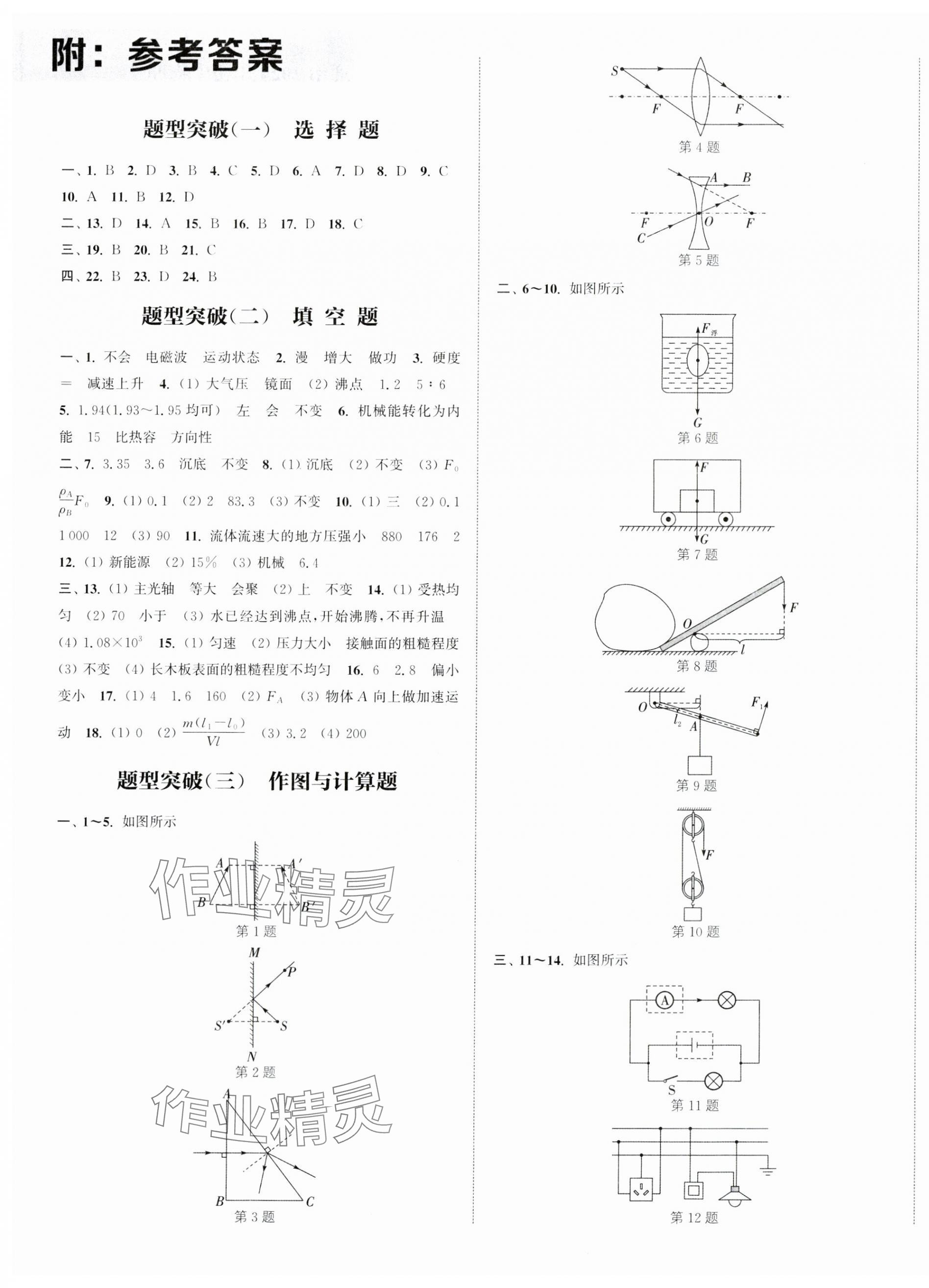 2024年通城学典决胜中考物理南通专用 第1页